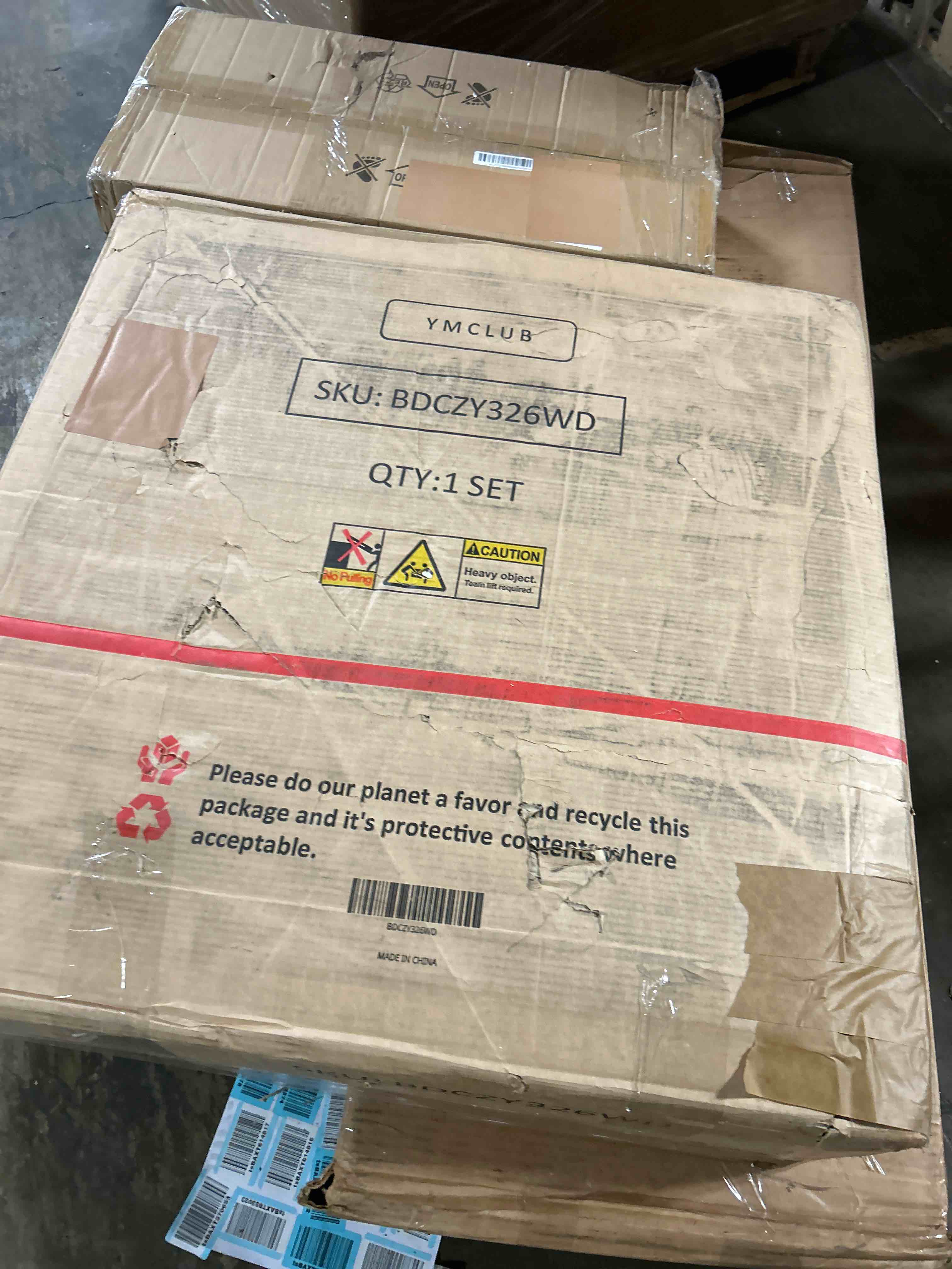 Condition photo showing As Is for coewske 70.9''-86.6'' wooden extendable dining table kitchen expanding table w/faux marble tabletop white(base only)