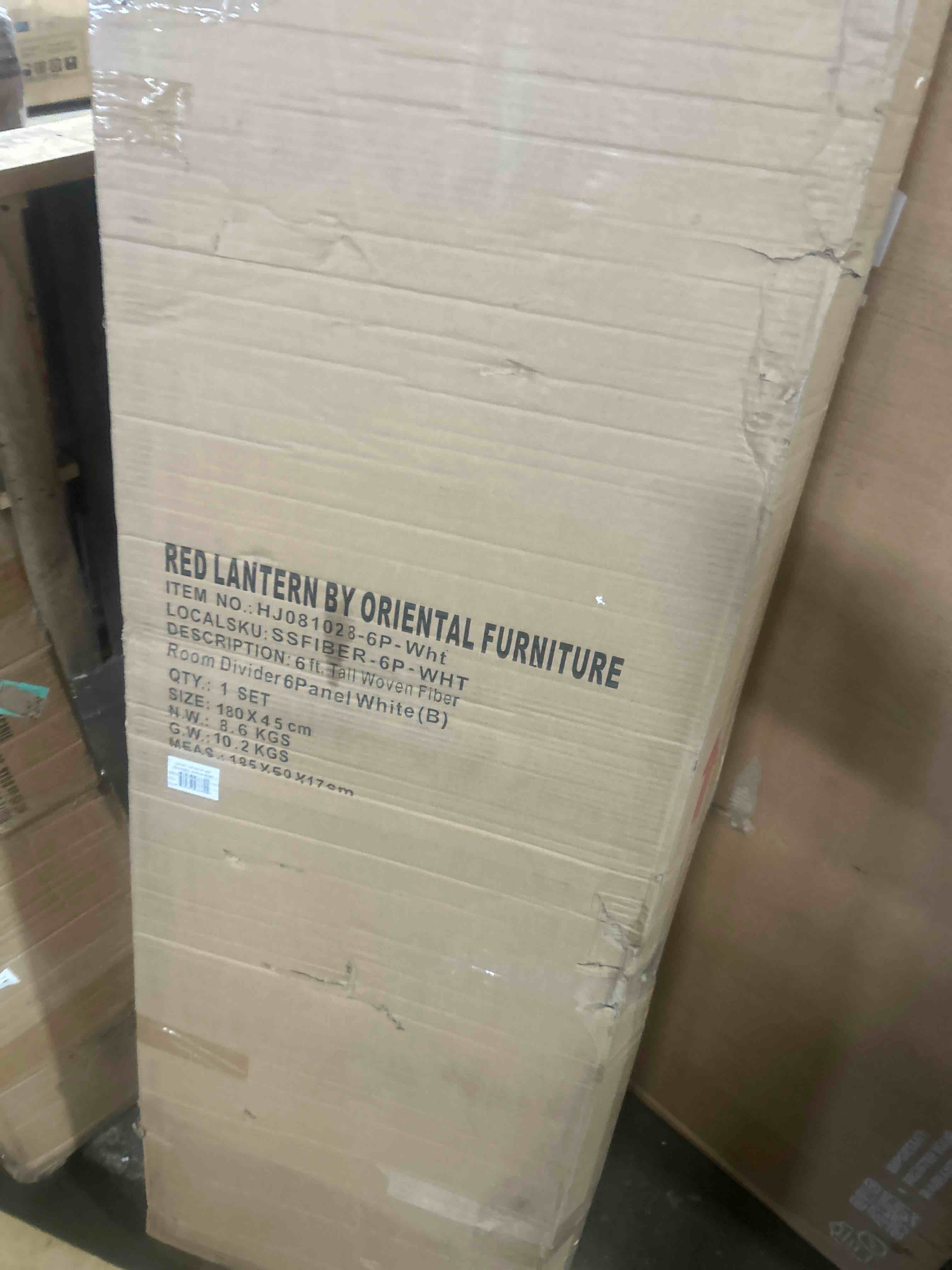 Condition photo showing New/Like New for room divider-6 panels white folding privacy screens, 6 ft partition room dividers wall for separation, home, office, classroom, studio white 6 panel