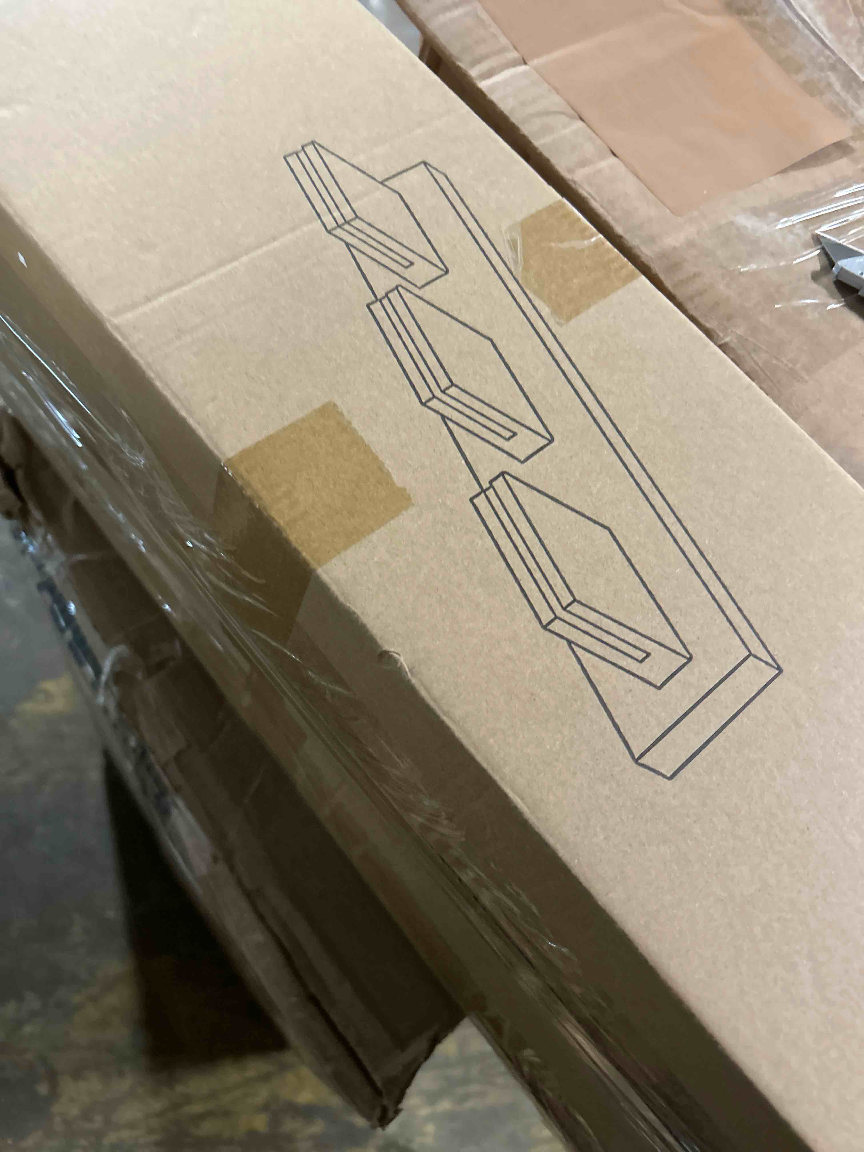 Condition photo showing New/Like New for izorro led modern bathroom lights fixtures(4-light,dimmable),matte black acrylic wall lighting,vanity lights for bathroom over mirror - 6000k 24in ?no assembly required? black 4 - light