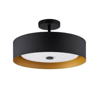 lynch black and gold semi flush mount mount ceiling fixture(set of 2)