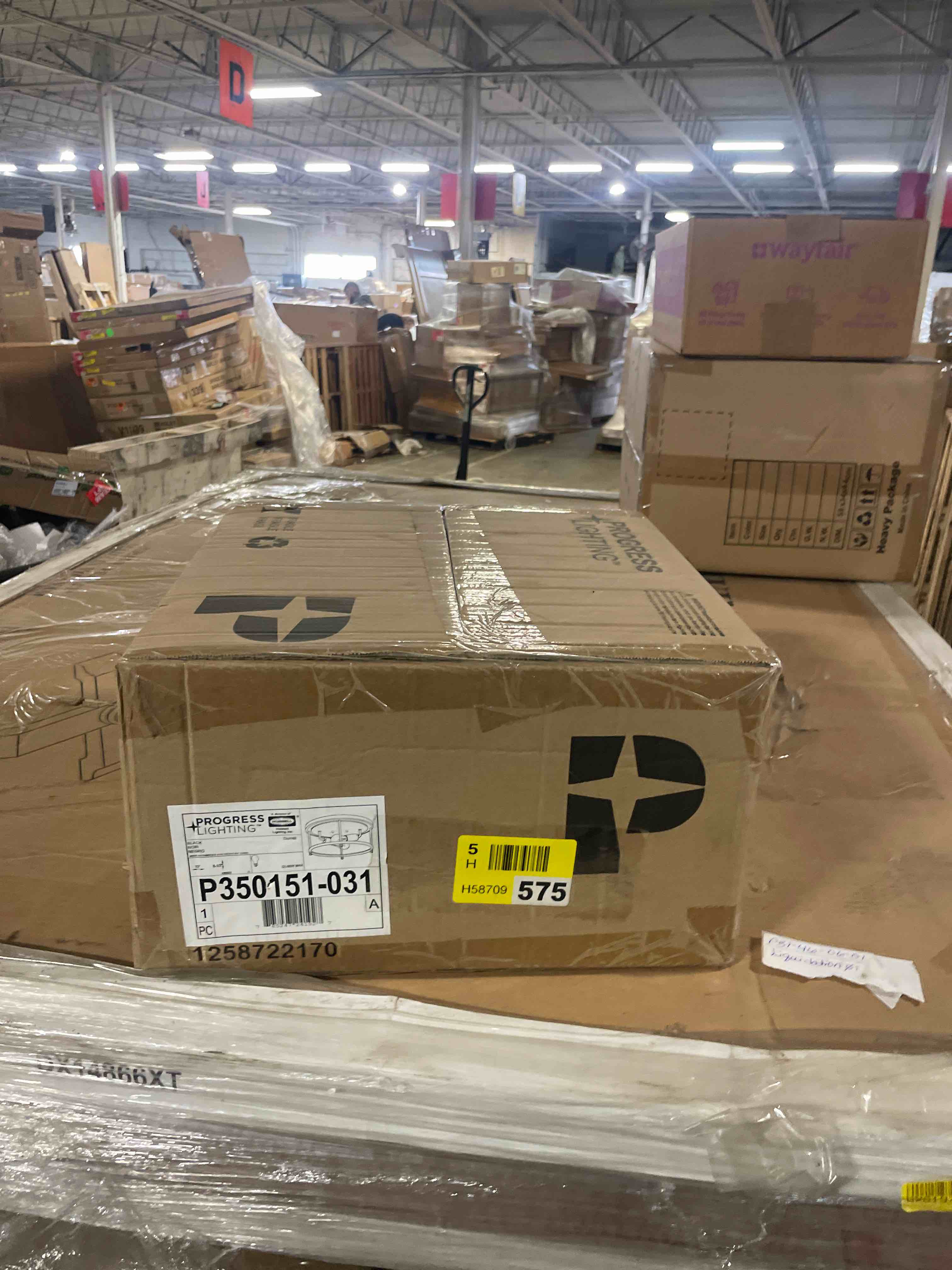 Condition photo showing New/Like New for progress lighting durrell collection two-light black 13" flush mount