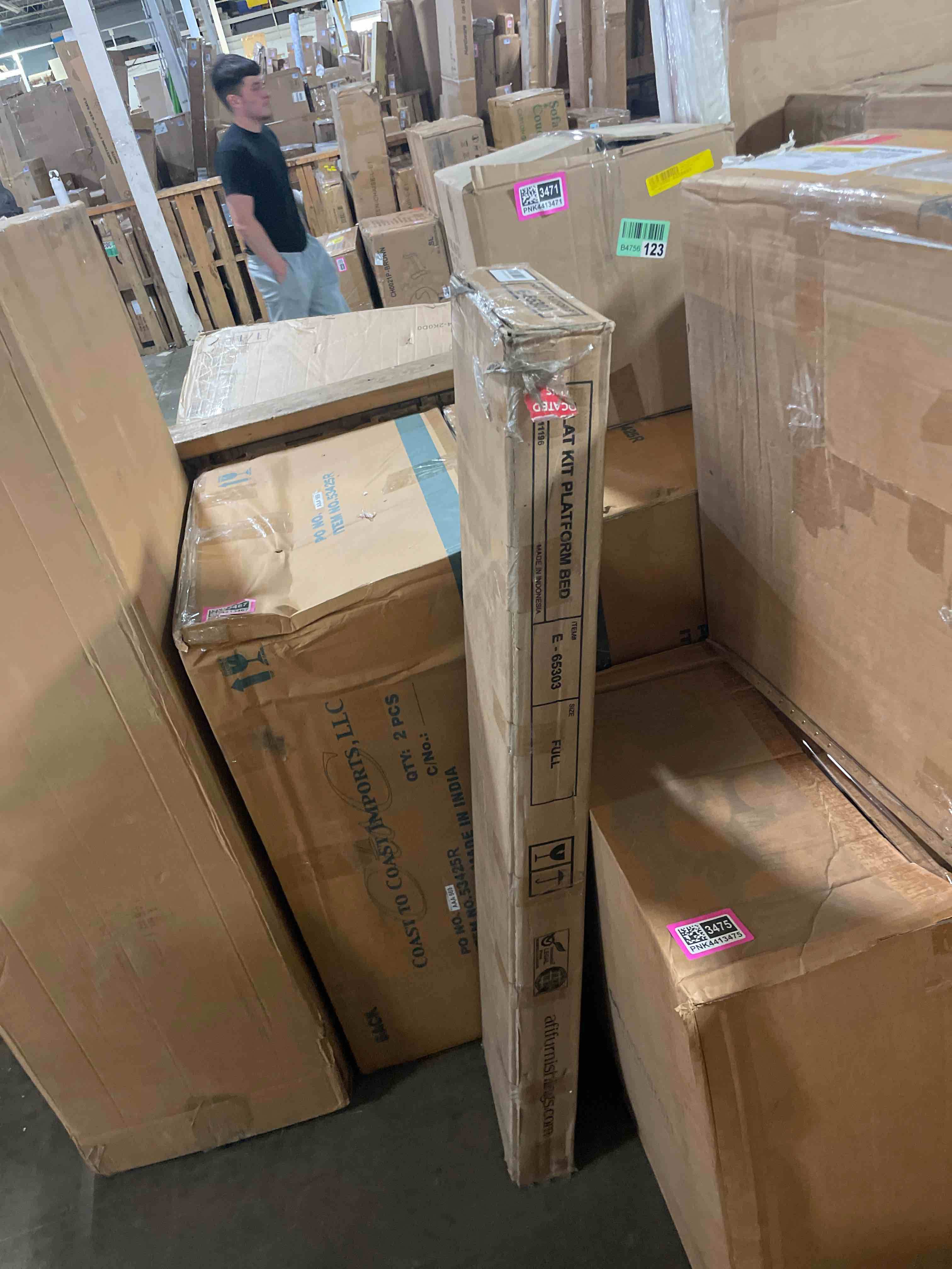 Condition photo showing As Is for slat kit for platform bed fl