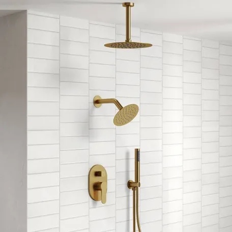 Ceiling Mount High-Pressure Rainfall Shower Faucet, Dual Shower (used)