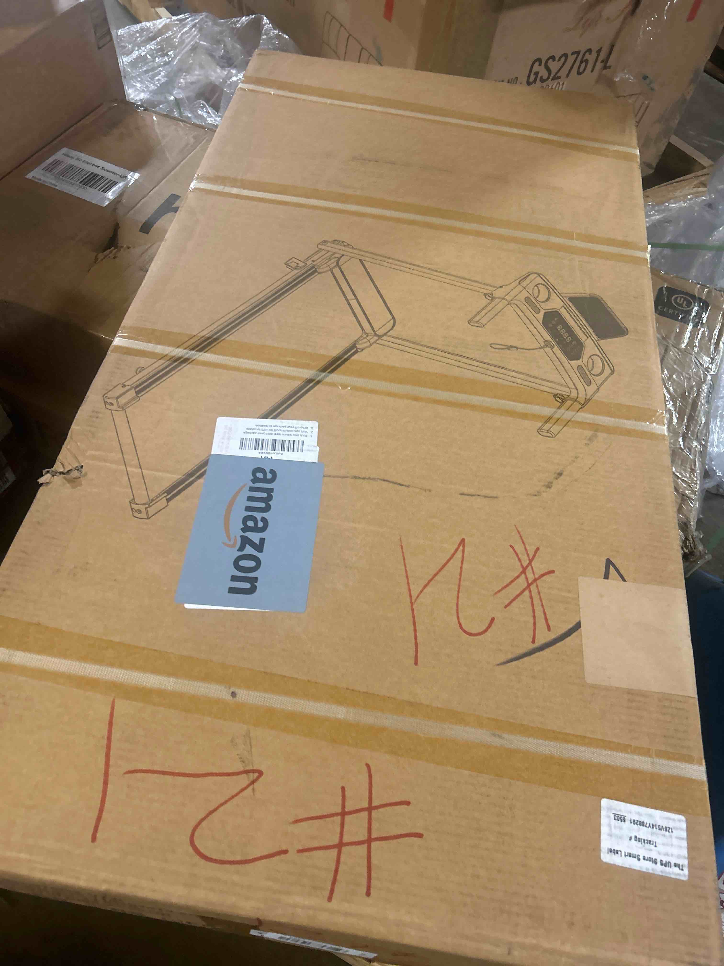 Condition photo showing New/Like New for treadmill with incline 3-in-1 portable treadmills for home small, incline walking pad treadmill with handle bar, walking pad foldable with 3.0hp quiet brushless, led dispay, 350lbs capacity
