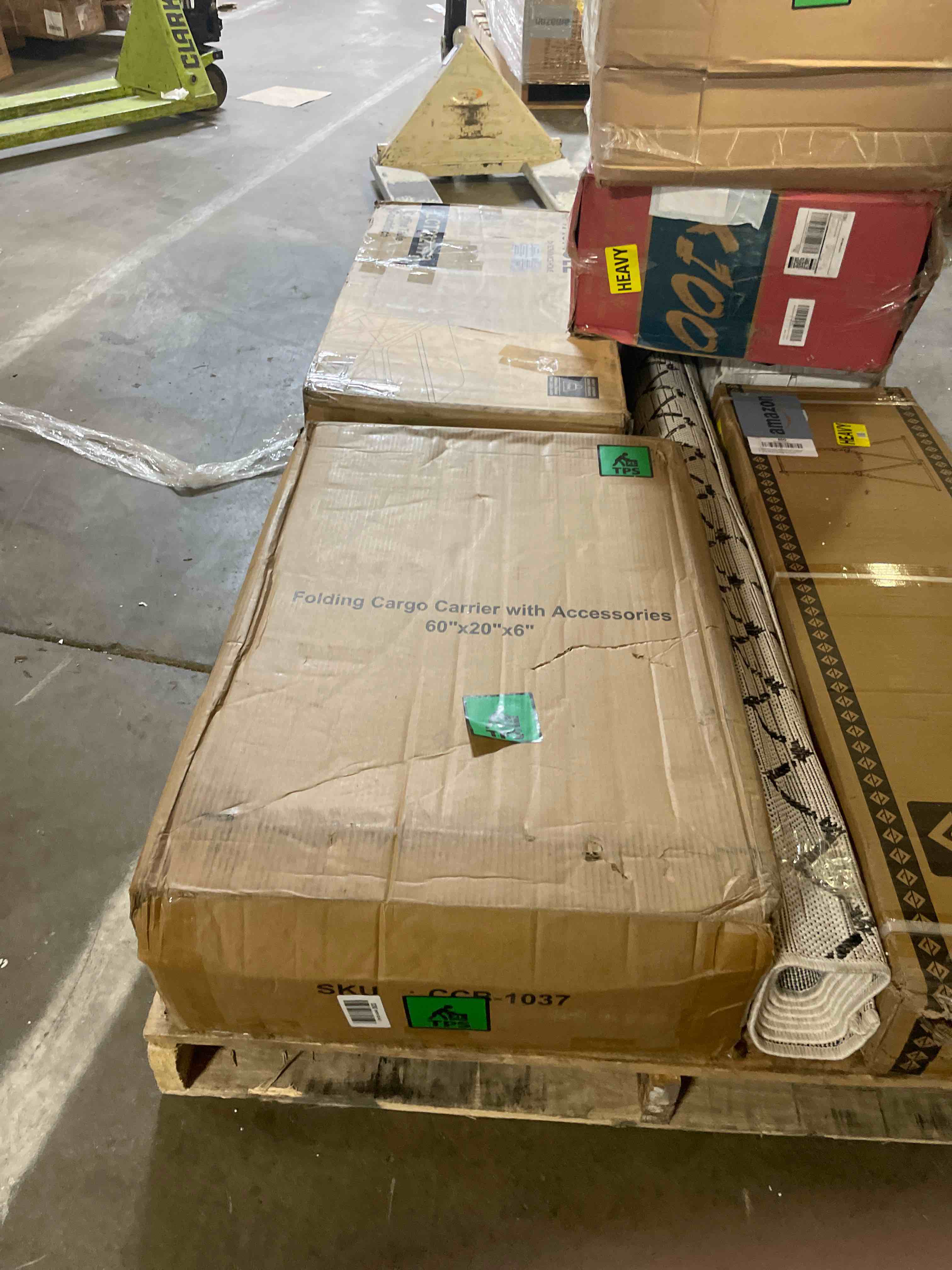 Condition photo showing New/Like New for 500 lbs folding rack hitch mount cargo carrier, 2" hitch receiver, 60" x 24" x 14" size,bolt lock luggage basket heavy duty hitch rear trailer cargo rack compatible for suv truck pickup