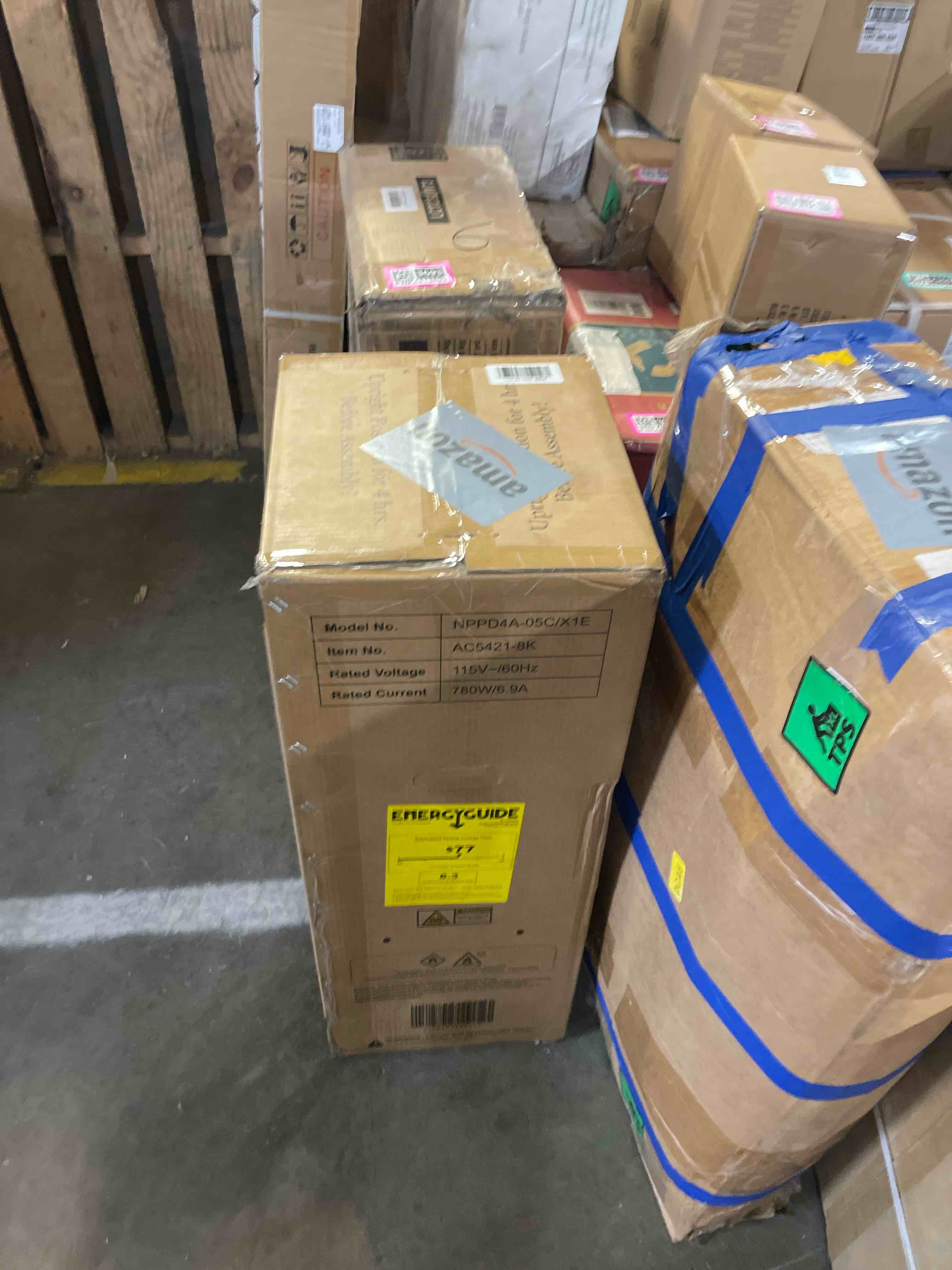 Condition photo showing New/Like New for 8000 btus quiet portable ac unit for room up 350 sq.ft, portable air conditioners with cooling, fan, sleep mode, dehumidifier, 24h timer, remote control, drain hose 8000btus with remote control