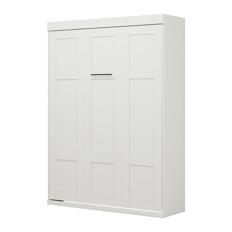 Pemberly Row Modern 65-inch Queen Murphy Bed Sturdy in White