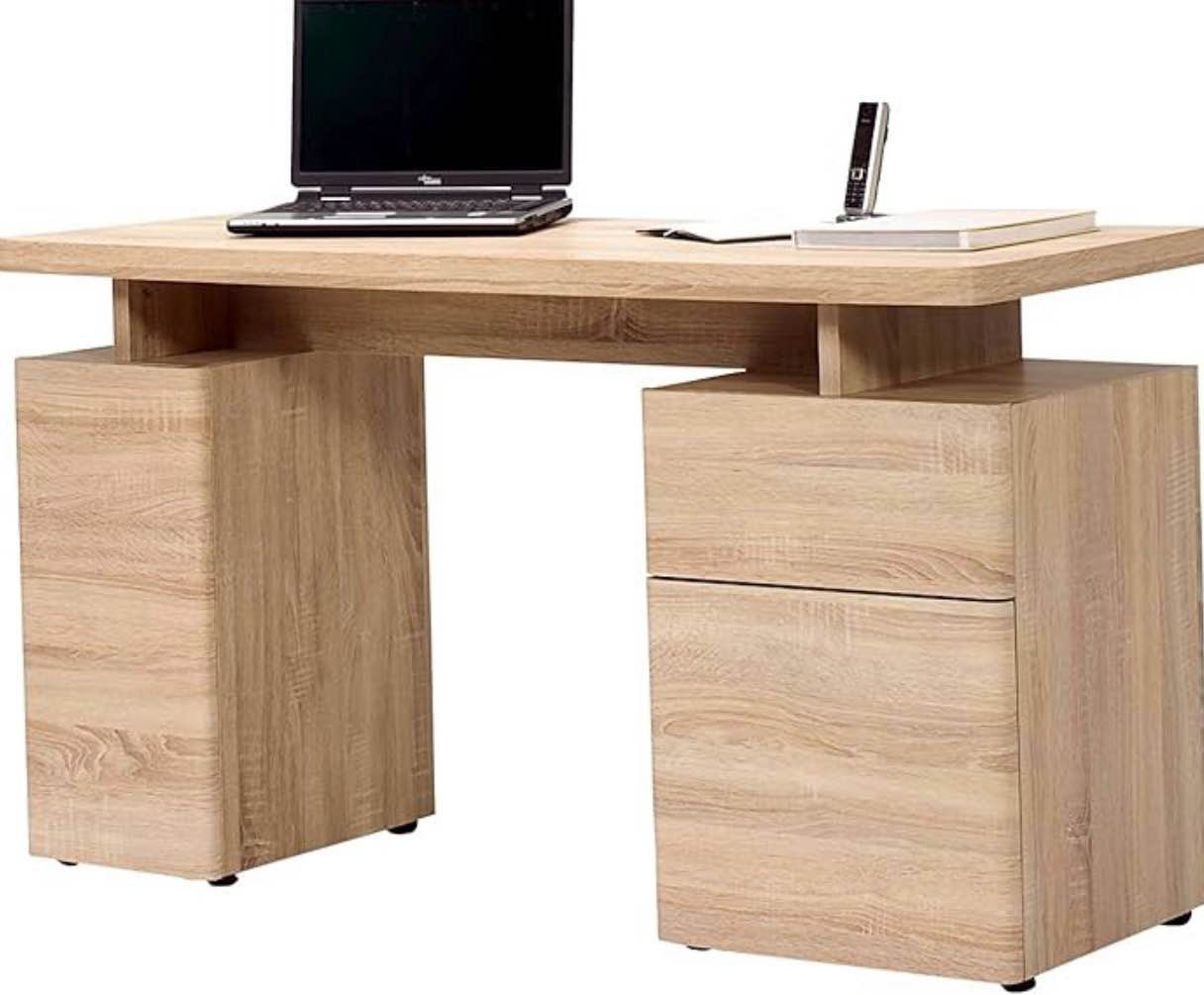 Jahnke Desk CU Libre 140, Wood, Brown, 55 x 140 x 76 cm