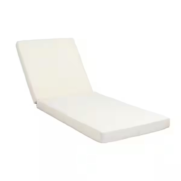 27.25 in. w x 27.25 in. h outdoor chaise lounge chair cushion replacement patio furniture seat-cream