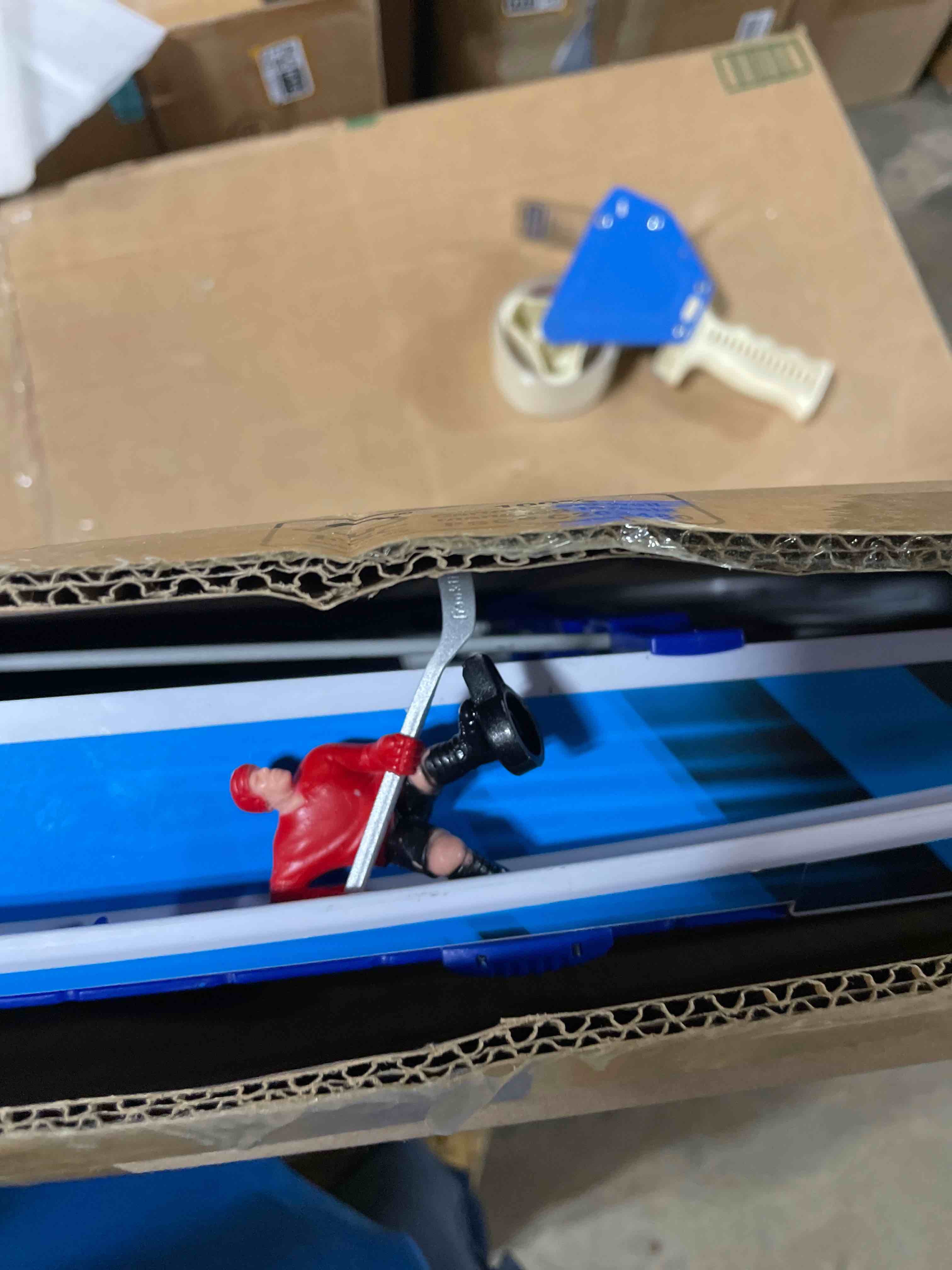 Condition photo showing Good Condition for Franklin Sports Tabletop Rod Hockey Game - Gameroom Ice Hockey Table Game for Kids + Adults - Arcade Style Board + Mini Pucks Included