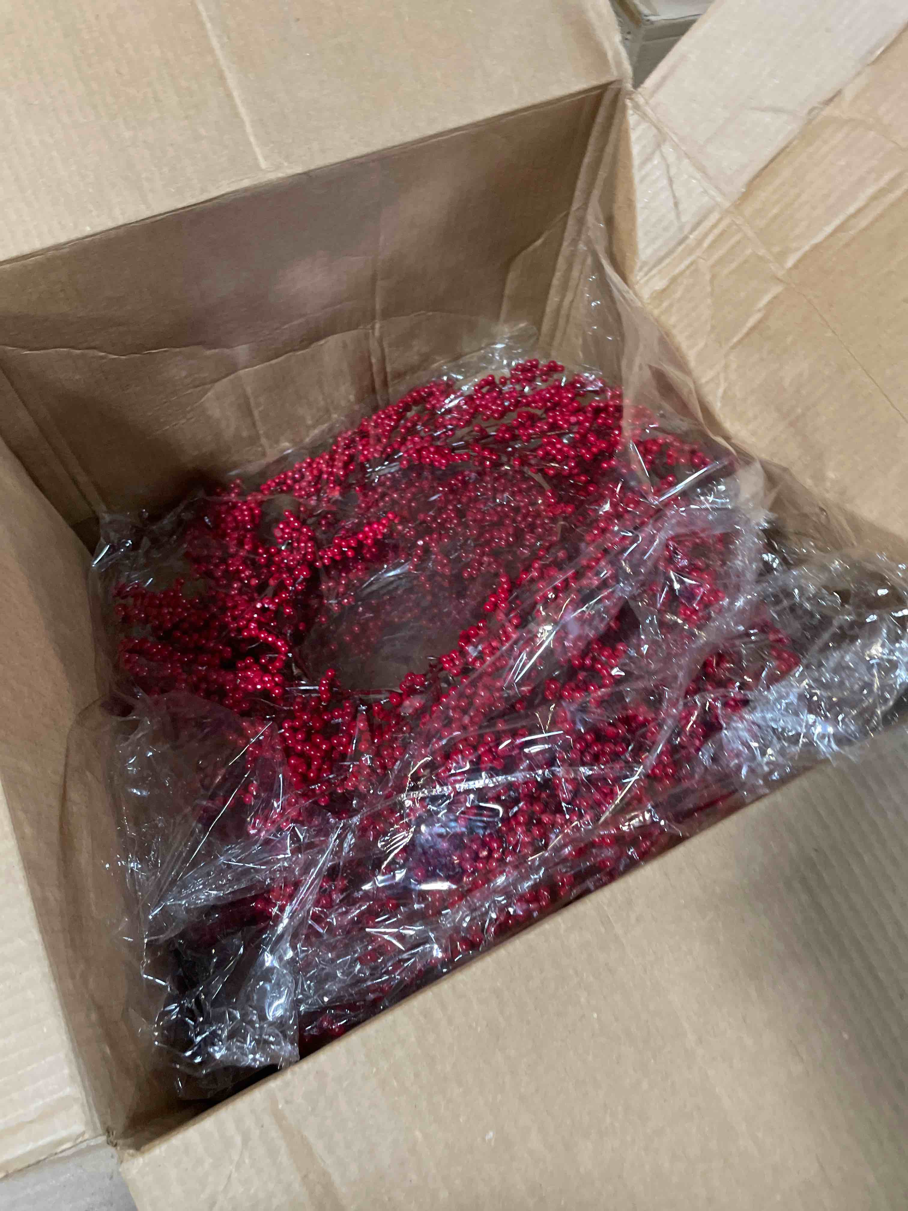 Condition photo showing New/Like New for Nearly Natural 4193 22" Berry Artificial Wreath Red