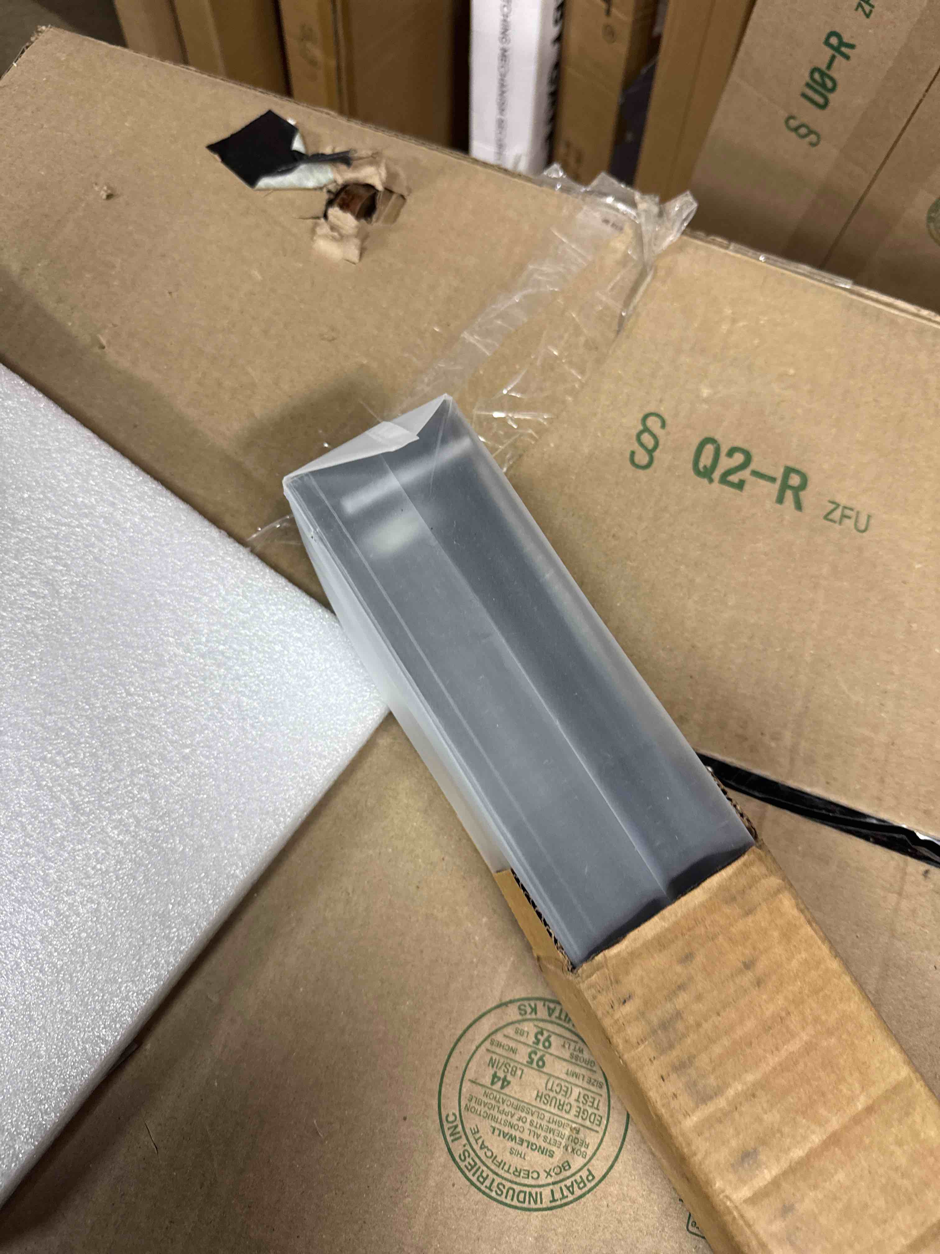 Condition photo showing New/Like New for AOSKY Blackout Roller Shades Cordless Blinds for Windows, Free-Stop Shades with Valance, Thermal Insulated Fabric, UV Protection, Natural Woven Blinds for Home and Office (35.5" W x 72" H, Black) Black 35.5"W x 72"H