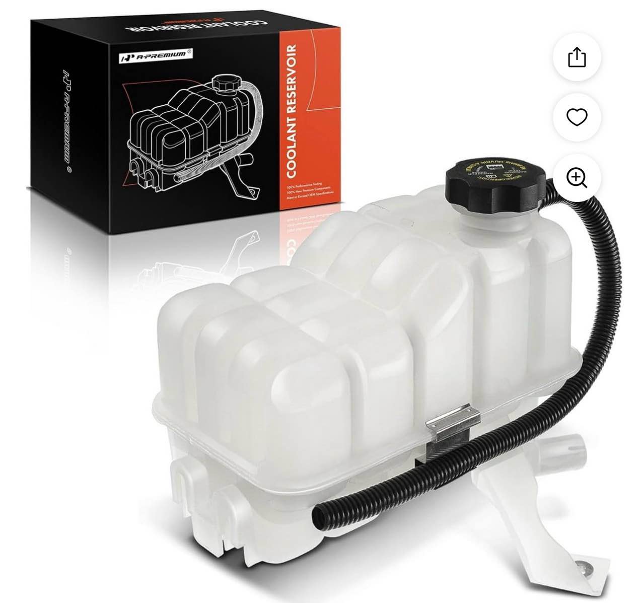 A-Premium Engine Coolant Recovery Tank Reserovir with Cap & Sensor Compatible with Silverado Sierra 1500/2500/3500/HD 1999-2007 Suburban Avalanche Tahoe Escalade Yukon 2002-2006