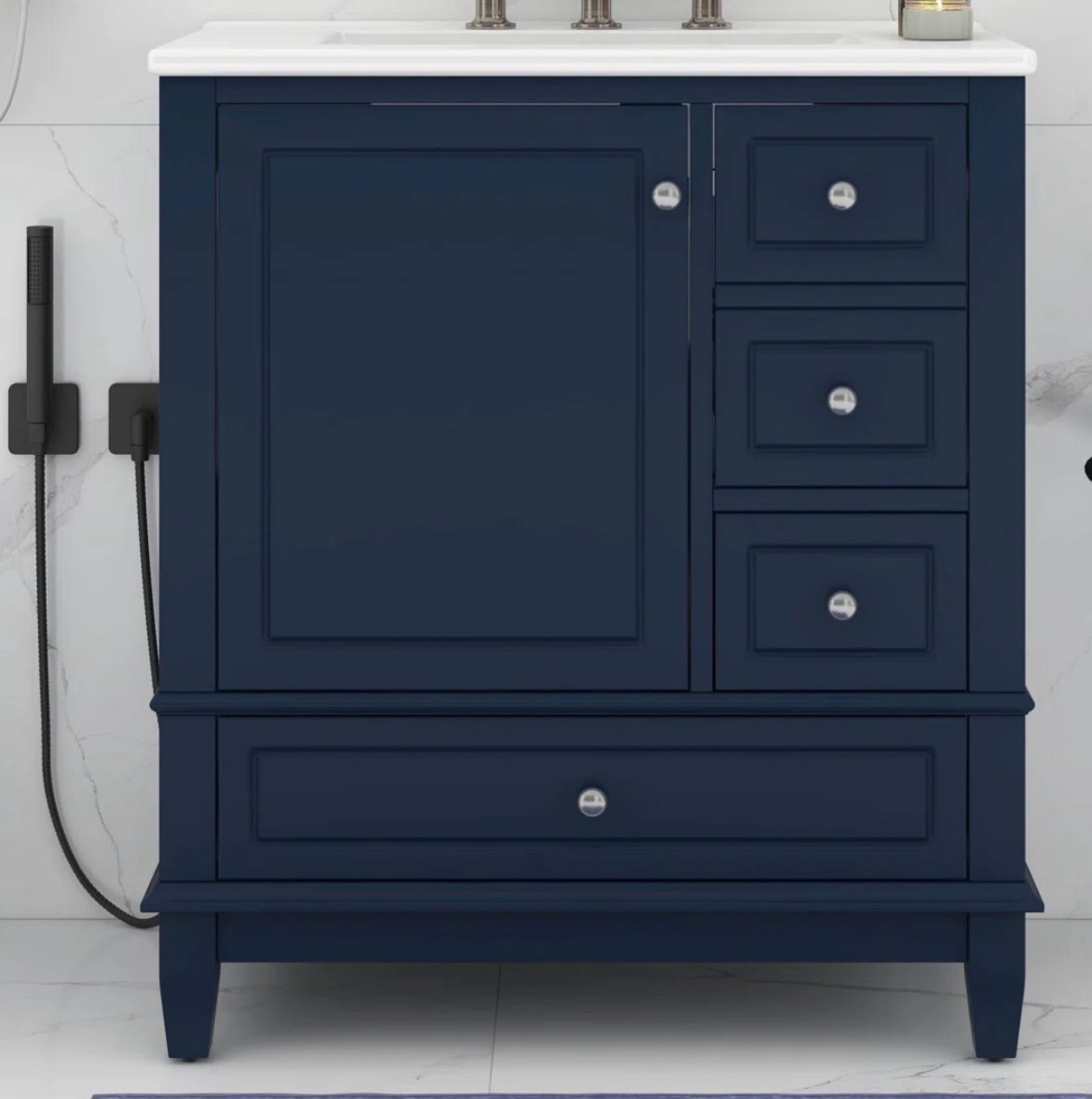 30" bathroom vanity with single sink modern bathroom cabinet organizer 