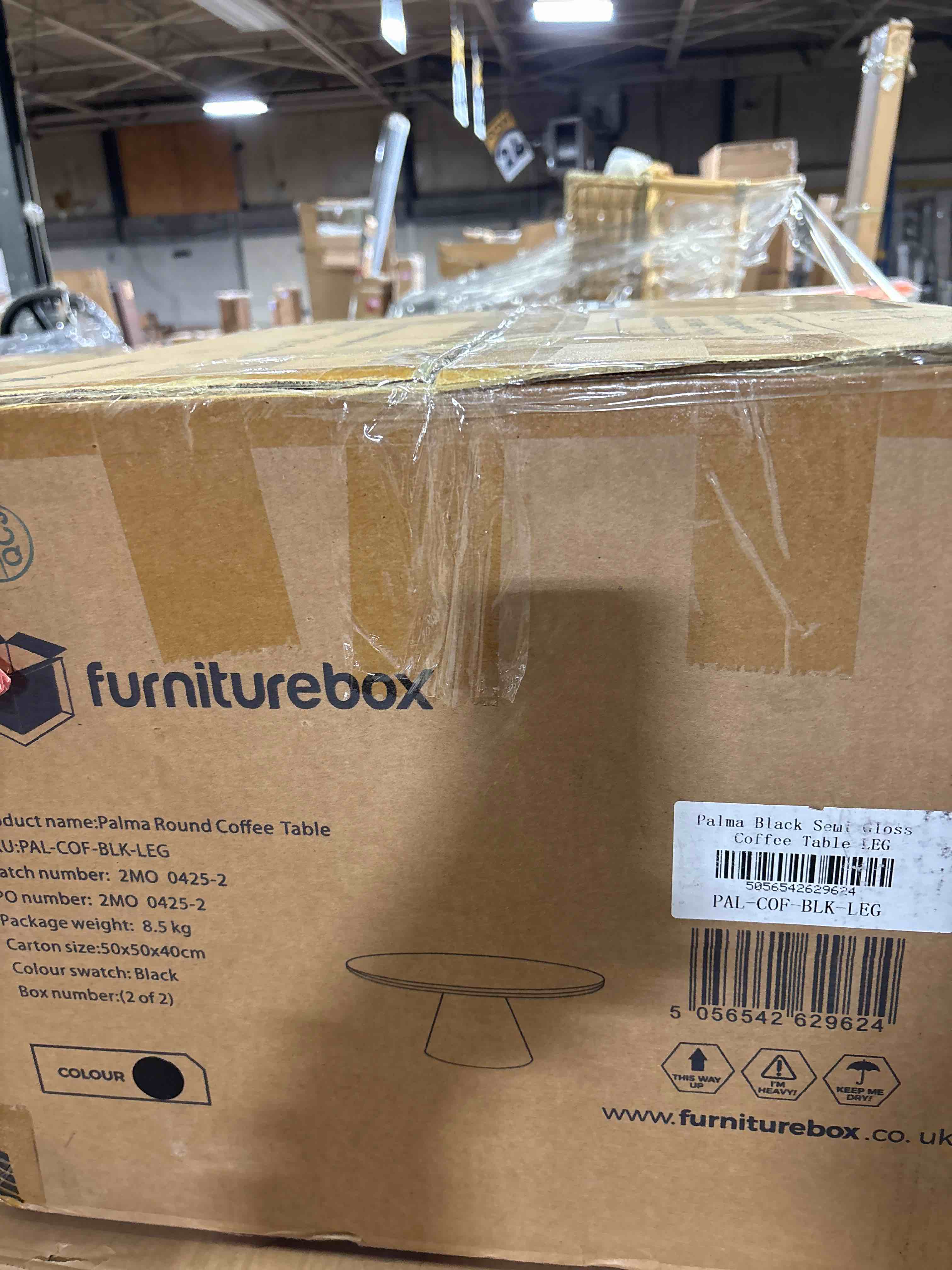 Condition photo showing Good Condition for Palm Luxury Pedestal Round Coffee Table Base, (BOX 2 ONLY - Pedestal Only*)