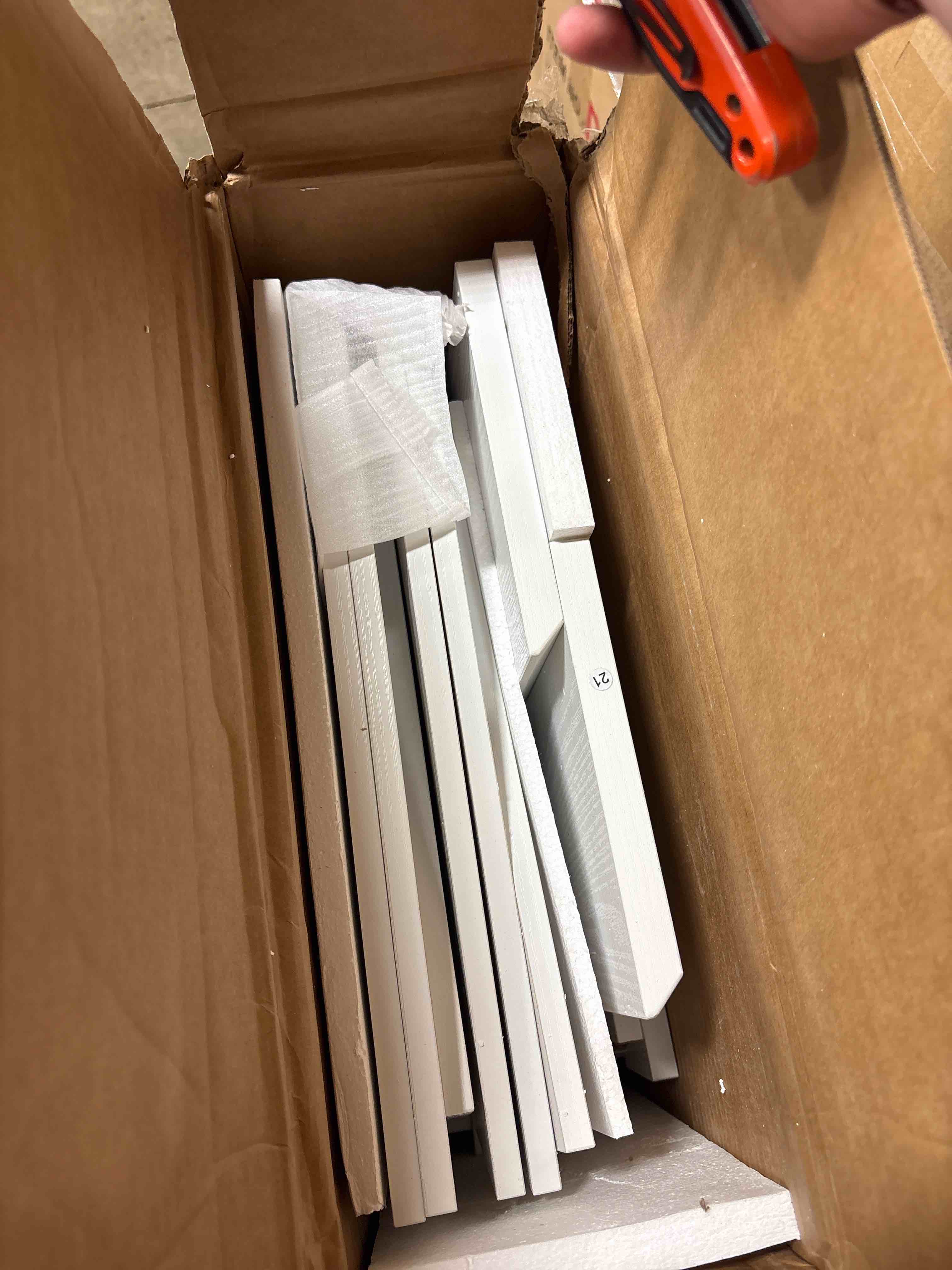 Condition photo showing Good Condition for Maud Modern 8 Drawers Dresser for Bedroom, 55" Wide Dressers & Chest of Drawers w/Curved Profile Design,BOX B ONLY*