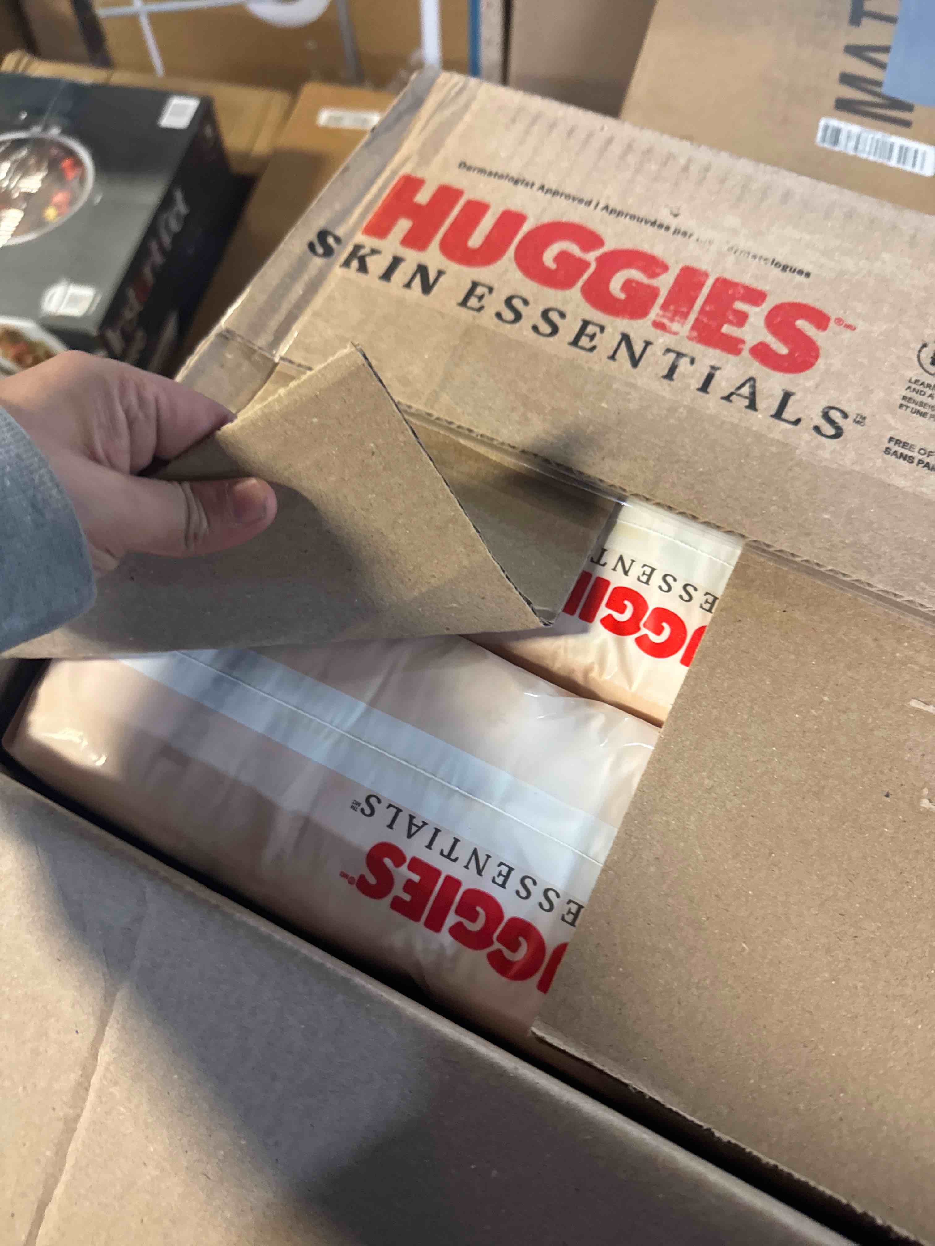 Condition photo showing New/Like New for Huggies Skin Essentials Luxury Diapers - Size 2 - 192ct