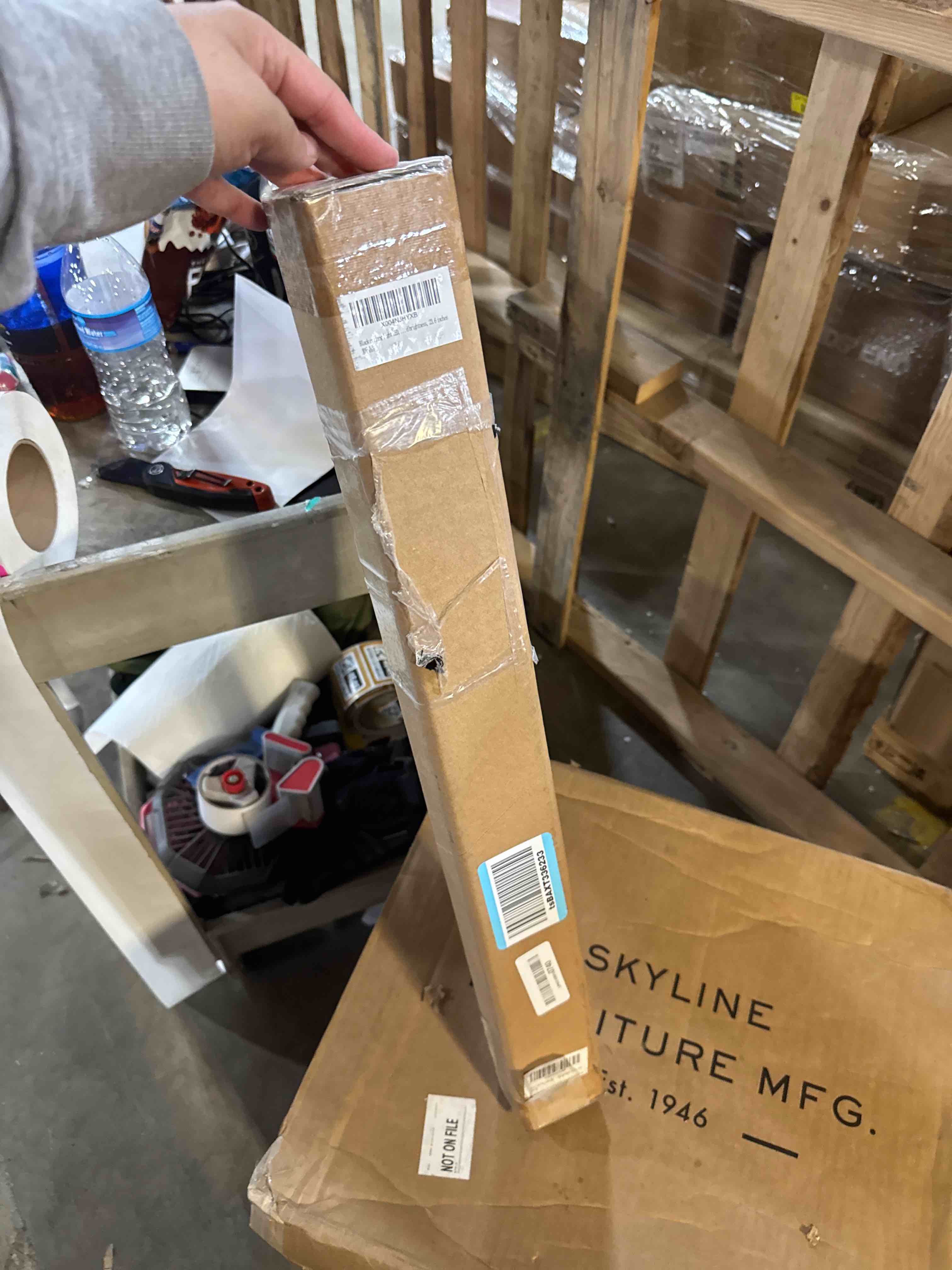 Condition photo showing New/Like New for Black ceiling light LED, modern and simple, long strip ceiling surface installation, suitable for living room, bedroom, corridor and kitchen, remote control to switch color and brightness, 23.6 inches Black 23.6IN