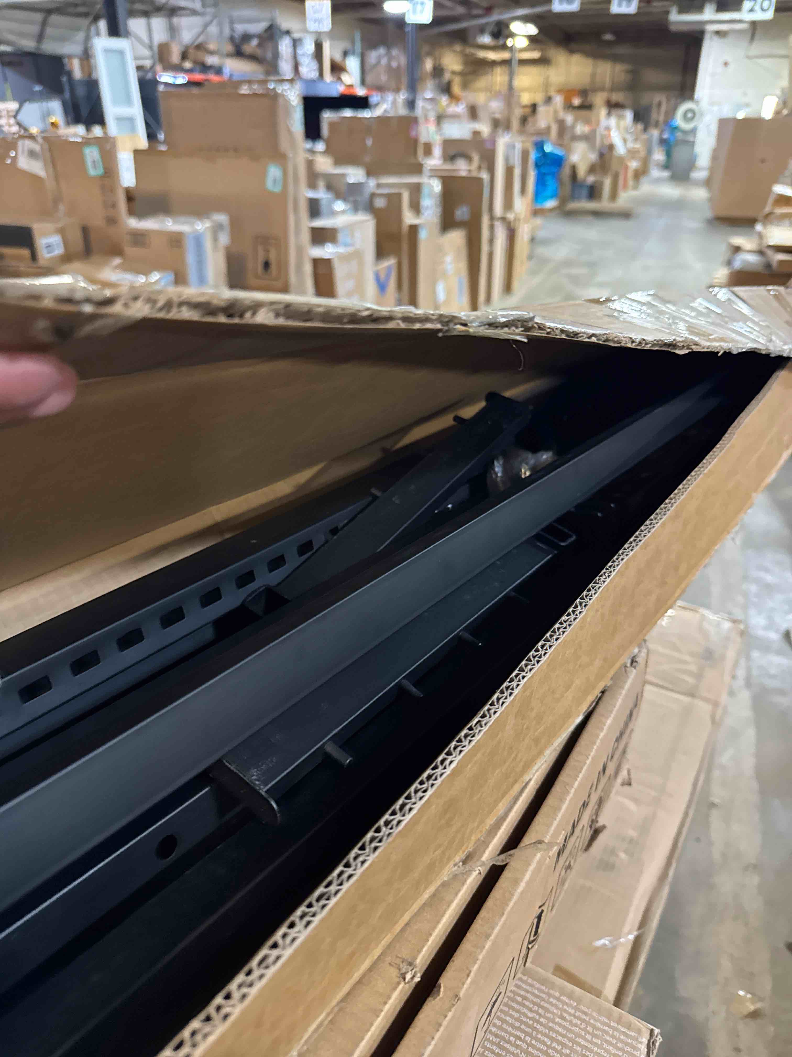 Condition photo showing Good Condition for Clothing Rack with adjustable 8 Arms, Garment Rack Display Stand with Wheels and Shelf, Metal Clothes Hanger with Double Rod, Large Boutique Retail Stores Storage (Black, 59 * 19.6 * 61.02in) Black 59 * 19.6 * 61.02in