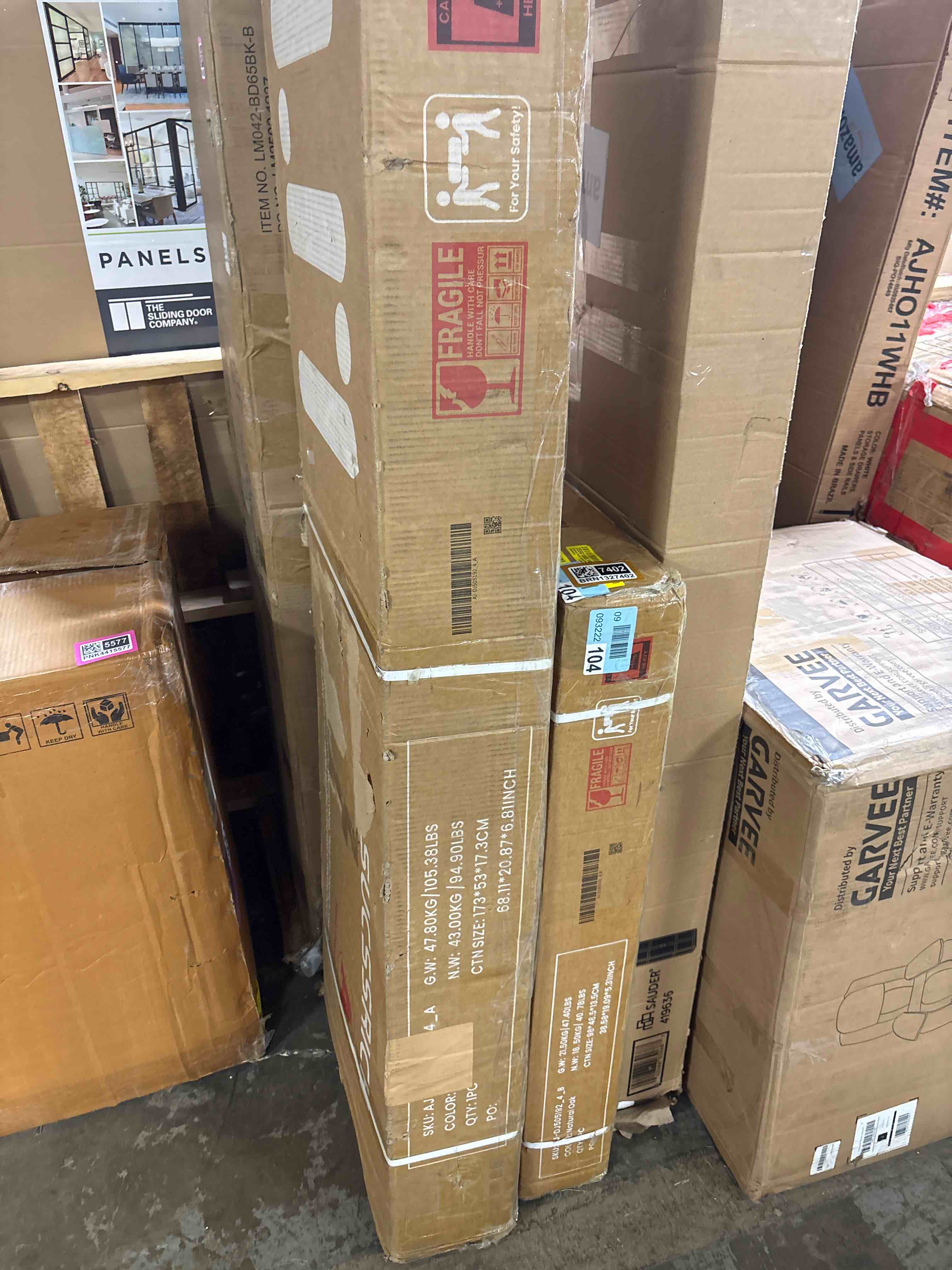 Condition photo showing Good Condition for Sideboard Buffet Cabinet With 4 Doors & 5 Storage Spaces, 63" Coffee Bar Cabinet With Faux Marble Top, Modern Kitchen Storage Cabinet For Living Room Dining Room