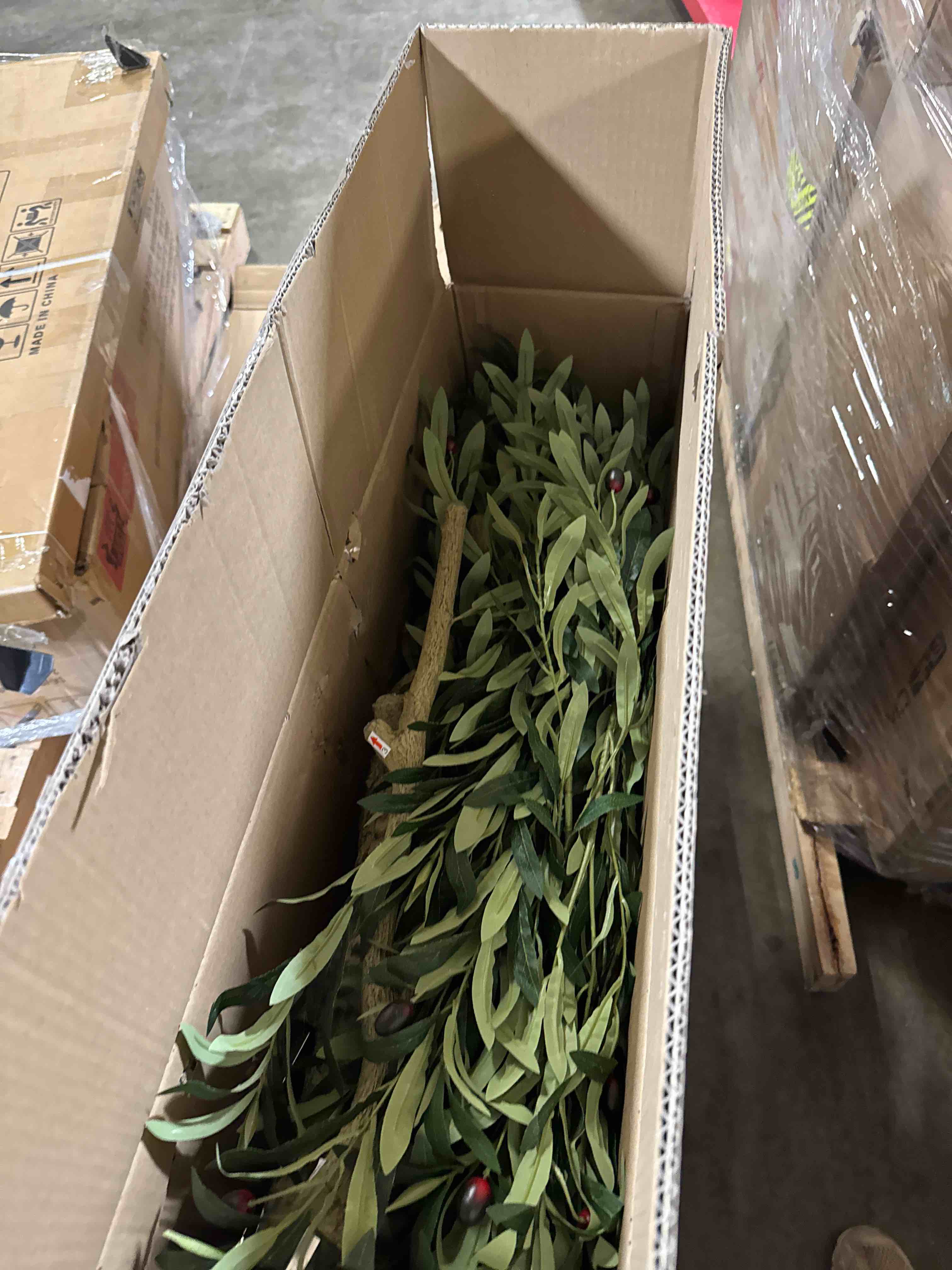 Condition photo showing New/Like New for Olive Tree Artificial 6FT Tall - UV Resistant Faux Olive Trees with Strong Trunk for Outdoor - Large Potted Silk Fake Plant for Indoor Home Living Room Office Patio Decor, VN160