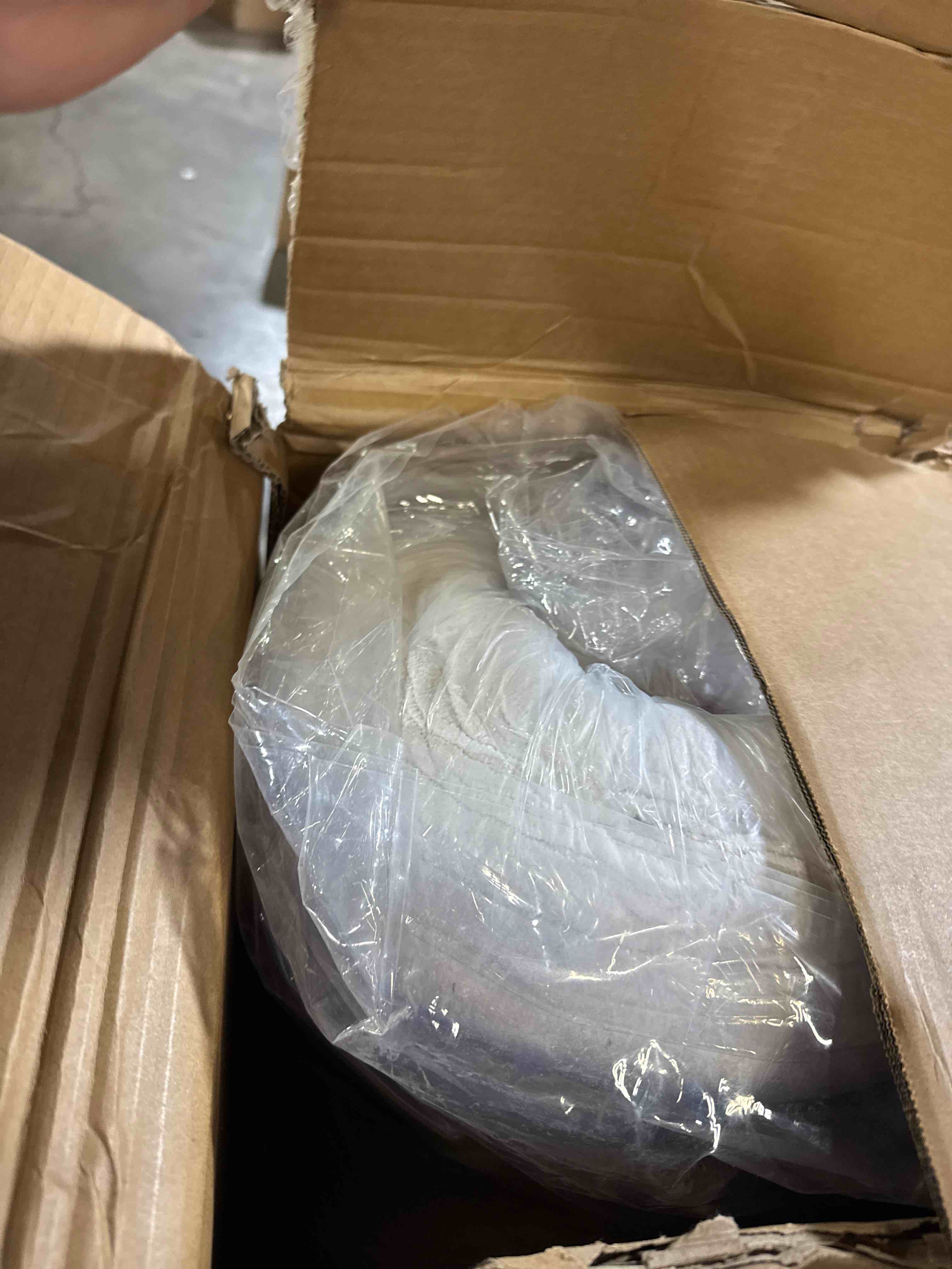 Condition photo showing Good Condition for 111" Modular Sectional Couches Luxury Modern Curved Back Sofa Minimalist Comfy L-Shape Boneless Cloud Couch ( INCOMPLETE 2 seater ONLY)