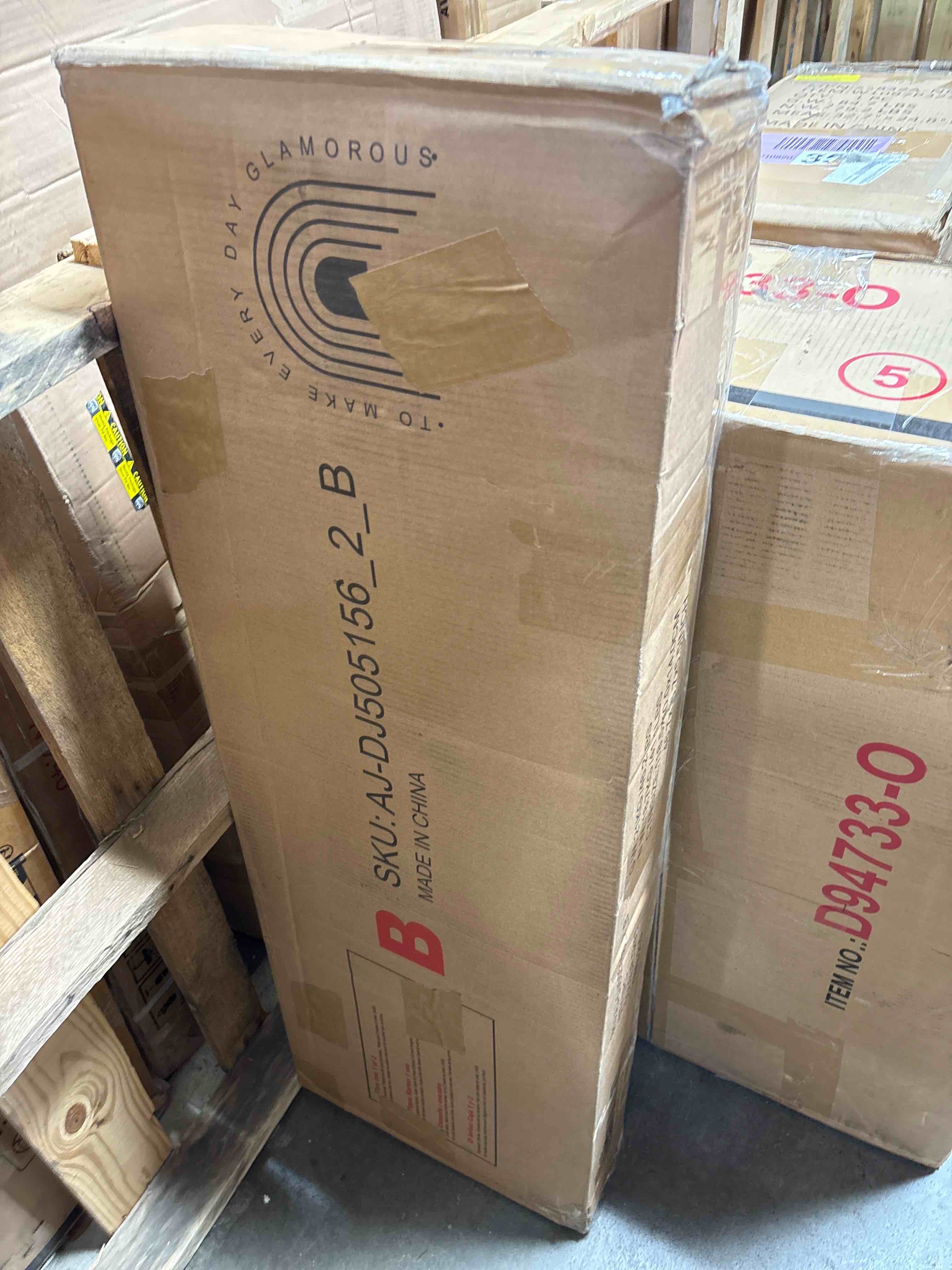 Condition photo showing Good Condition for Full Size Loft Bed with 7 Storage Drawers, Large 2-Cube Bookshelf, L Desk & Charging Station, Metal Loft Bed with LED Lights & Open Shelf, Bed with Safety Guardrail & Ladders, Oak Grey | 4 in 1 full loft bed, BOX B ONLY*