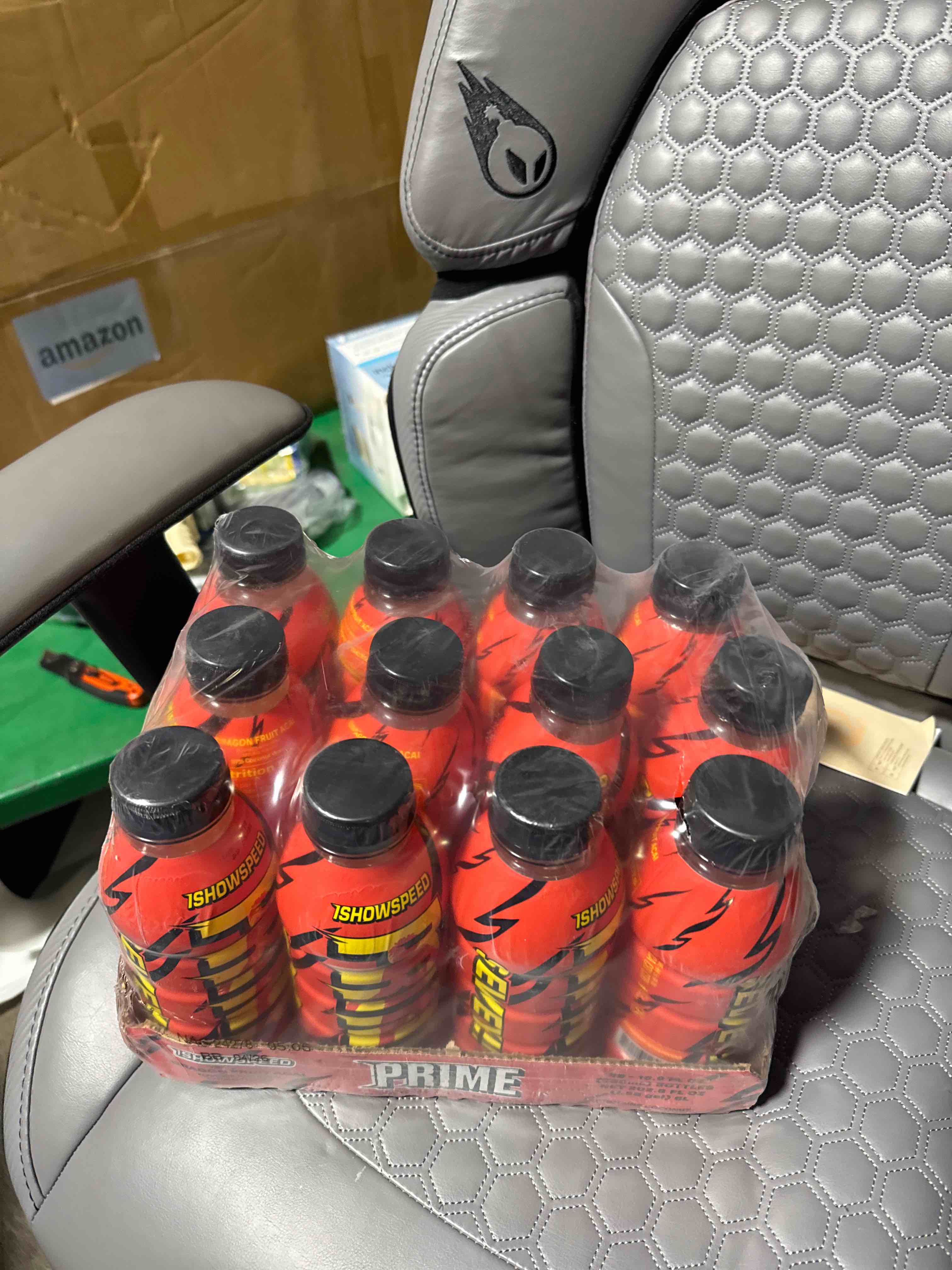 Condition photo showing New/Like New for Prime Hydration Sports Drink, Ishowspeed, 16.9 fl oz, 12 Pack, Bottles