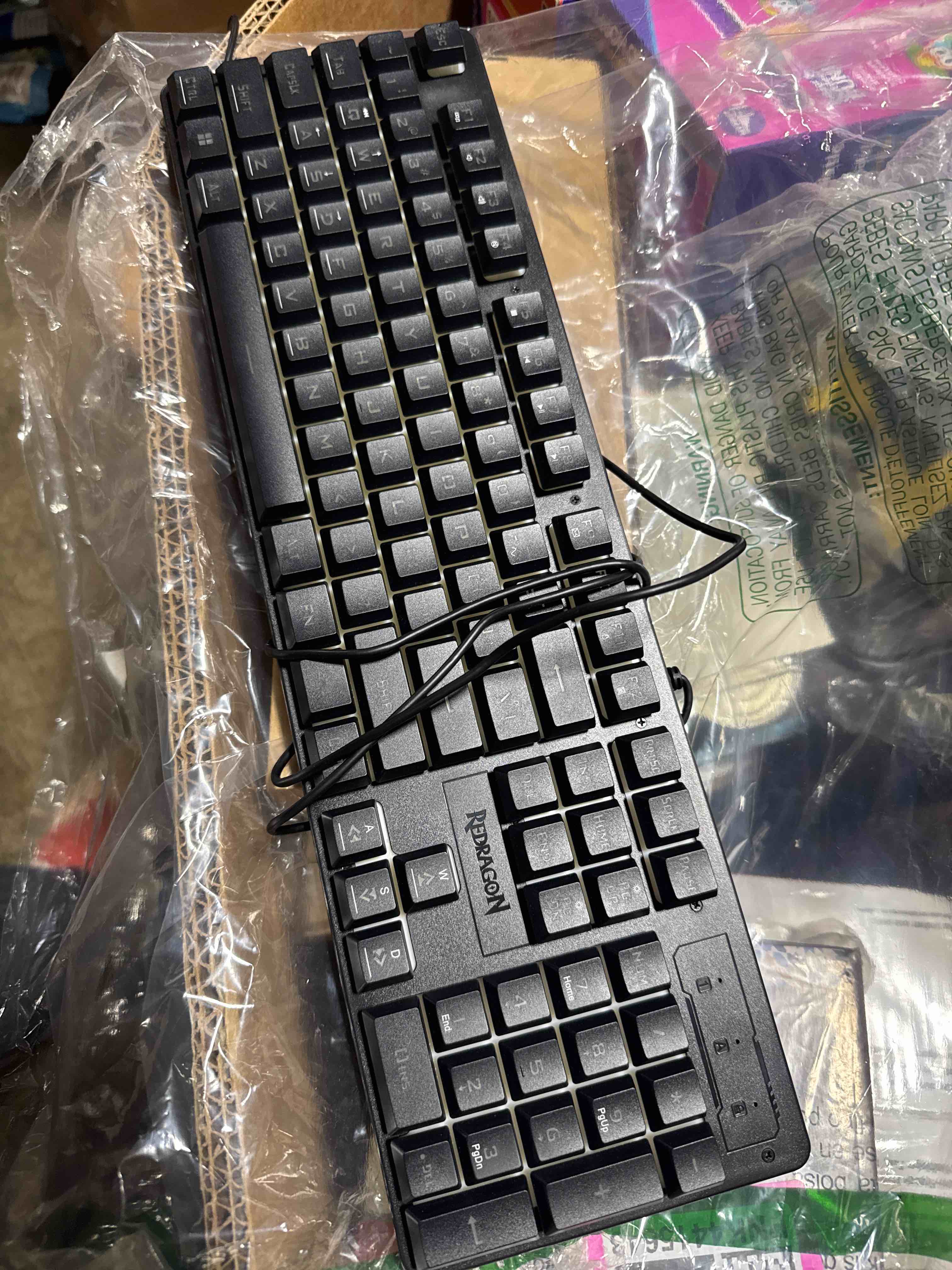 Condition photo showing Good Condition for Redragon K521 Upgrade Rainbow LED Gaming Keyboard, 104 Keys Wired Mechanical Feeling Keyboard with Multimedia Keys, One-Touch Backlit, Anti-Ghosting, Compatible with PC, Mac, PS4/5, Xbox