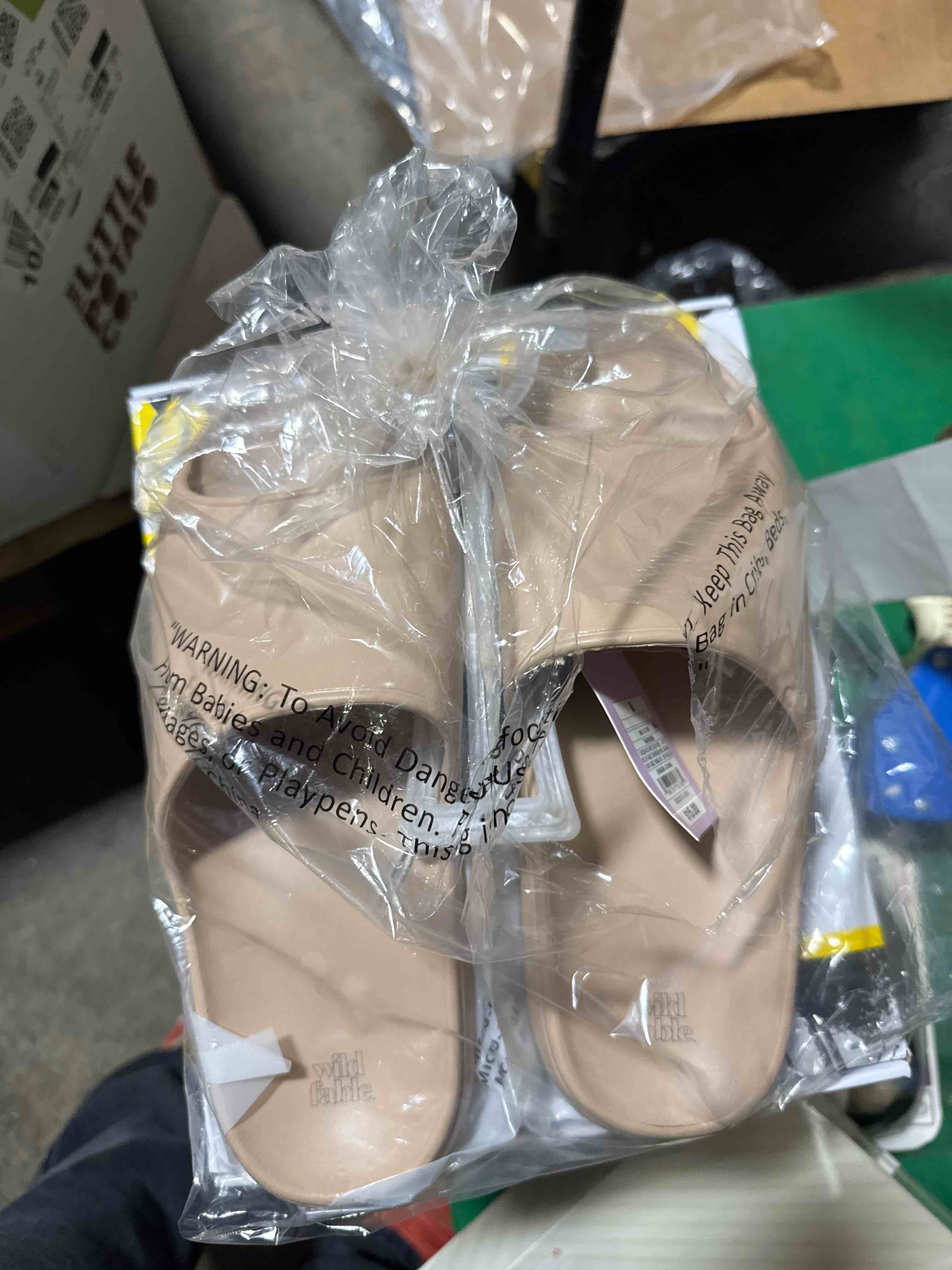Condition photo showing New/Like New for Women's Robbie Slide Sandals - Wild Fable™ Tan 8