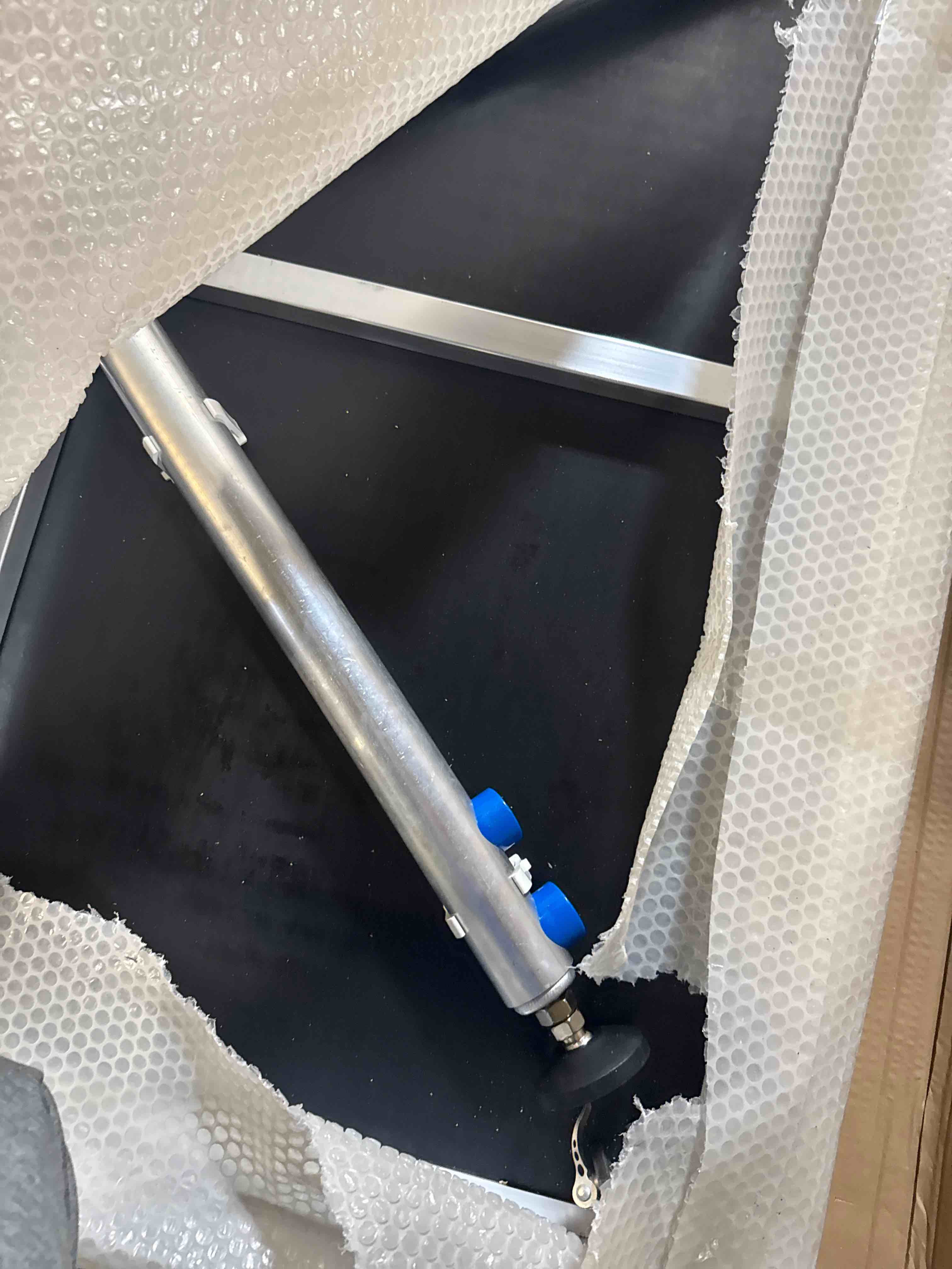 Condition photo showing Good Condition for Tandefio Portable Stage with Height Adjustable Riser (24" -40") Platform Modular System Stage Easy to Carry Assemble for Performances at School Auditoriums Concerts Restaurants Bars (1 Pcs,4 x 2 ft) 1 4 x 2 Ft