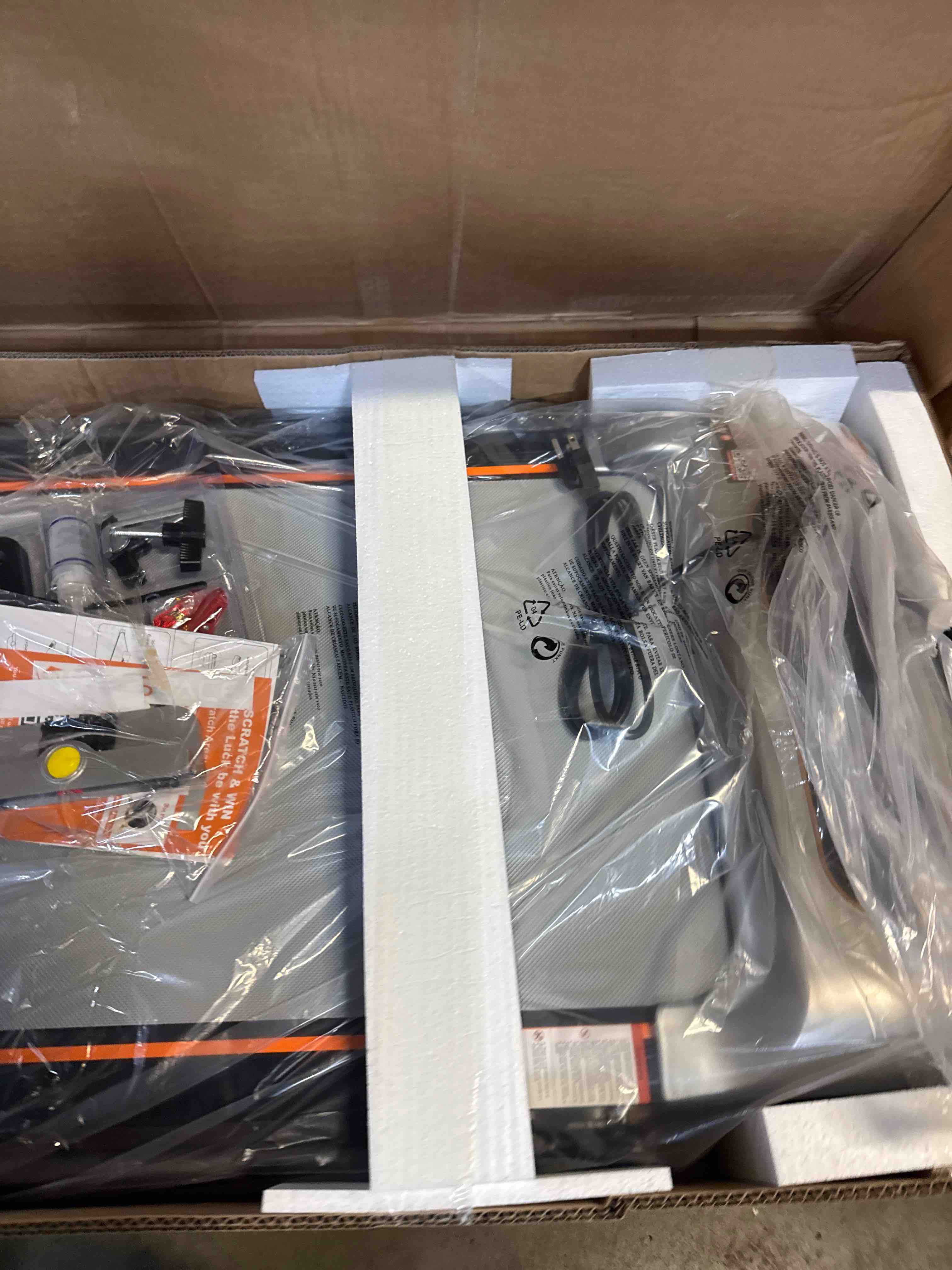 Condition photo showing New/Like New for Foldable Treadmill with 10% Incline, Upgrade 3.5HP Low Noise Walking Pad Treadmill with Handle Bar, Trisomy 4 in 1 Portable Under Desk Treadmills for Home/Office, 350Lbs Capacity, APP & Remote Control