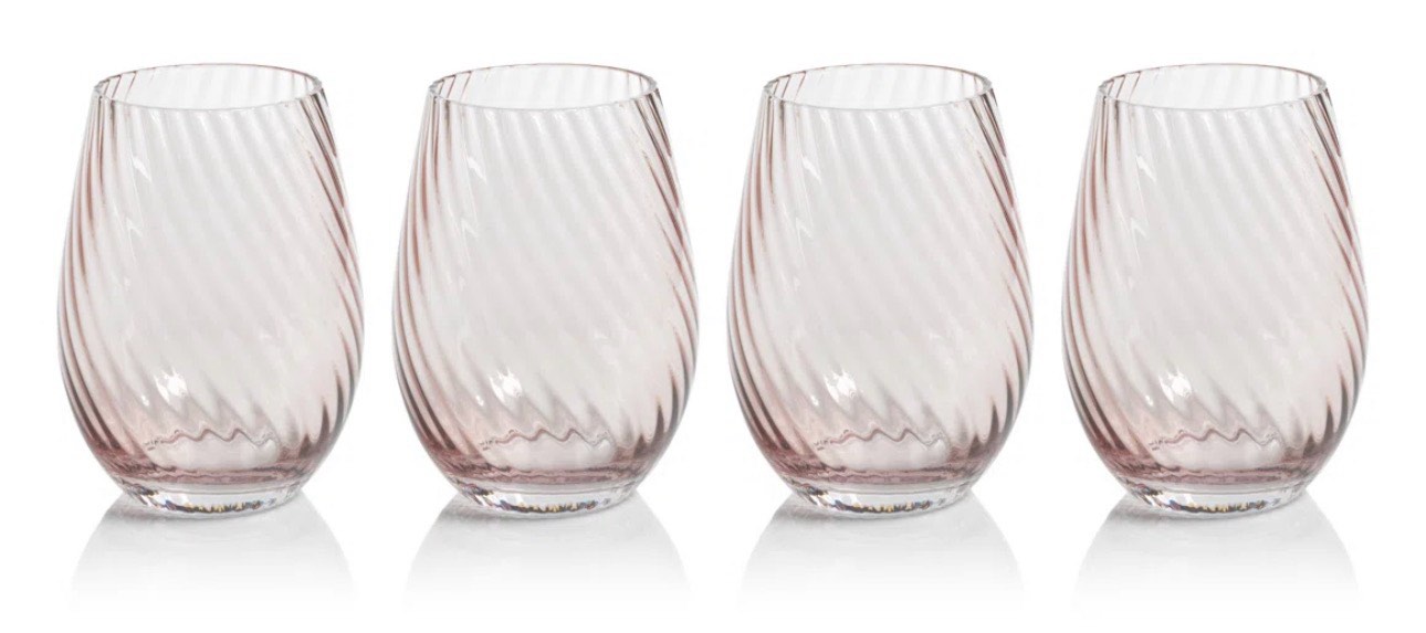 Bonnie 20.28 oz Stemless Wine Glass Set of 4