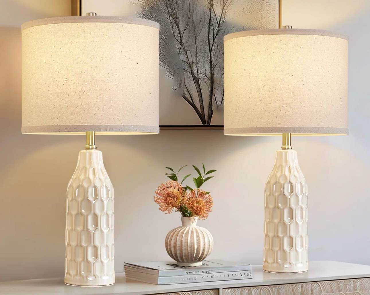 ceramic table lamp ( set of 2)
