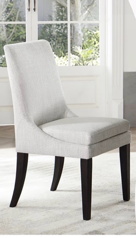 Upholstered Dining Chair Modern Sidechair Performance Fabric High Back Armlesschair for Diningroom Kitchen,Linen