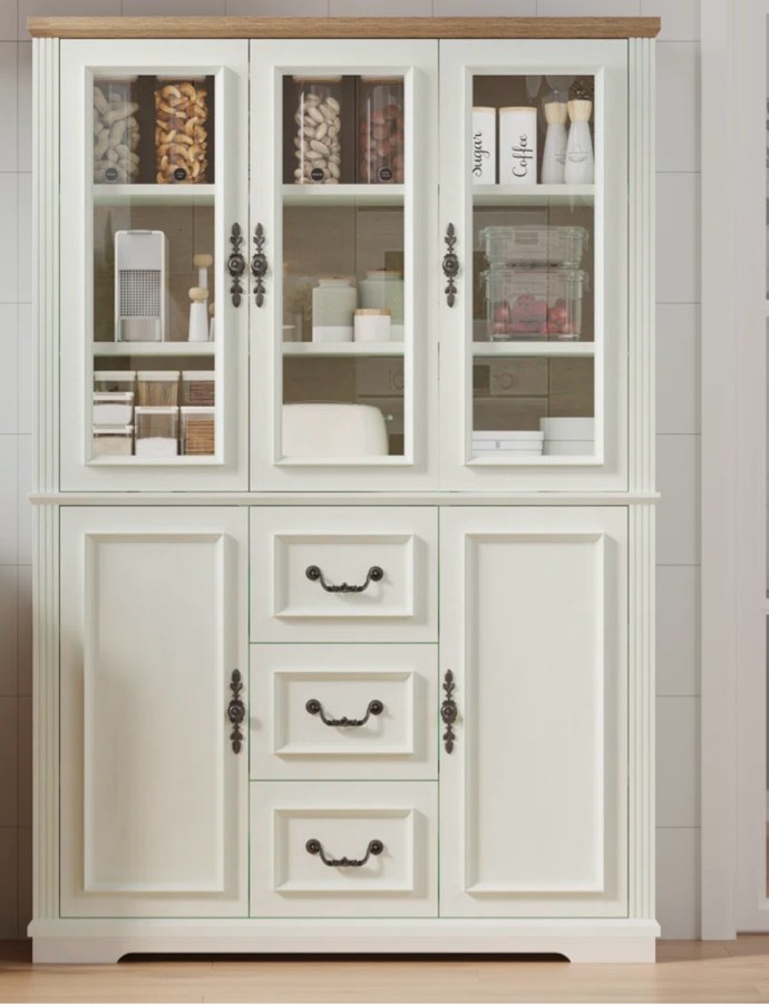 70" Tall Kitchen Pantry Dining Cabinet ( Incomplete Box 1 of 2 ONLY)