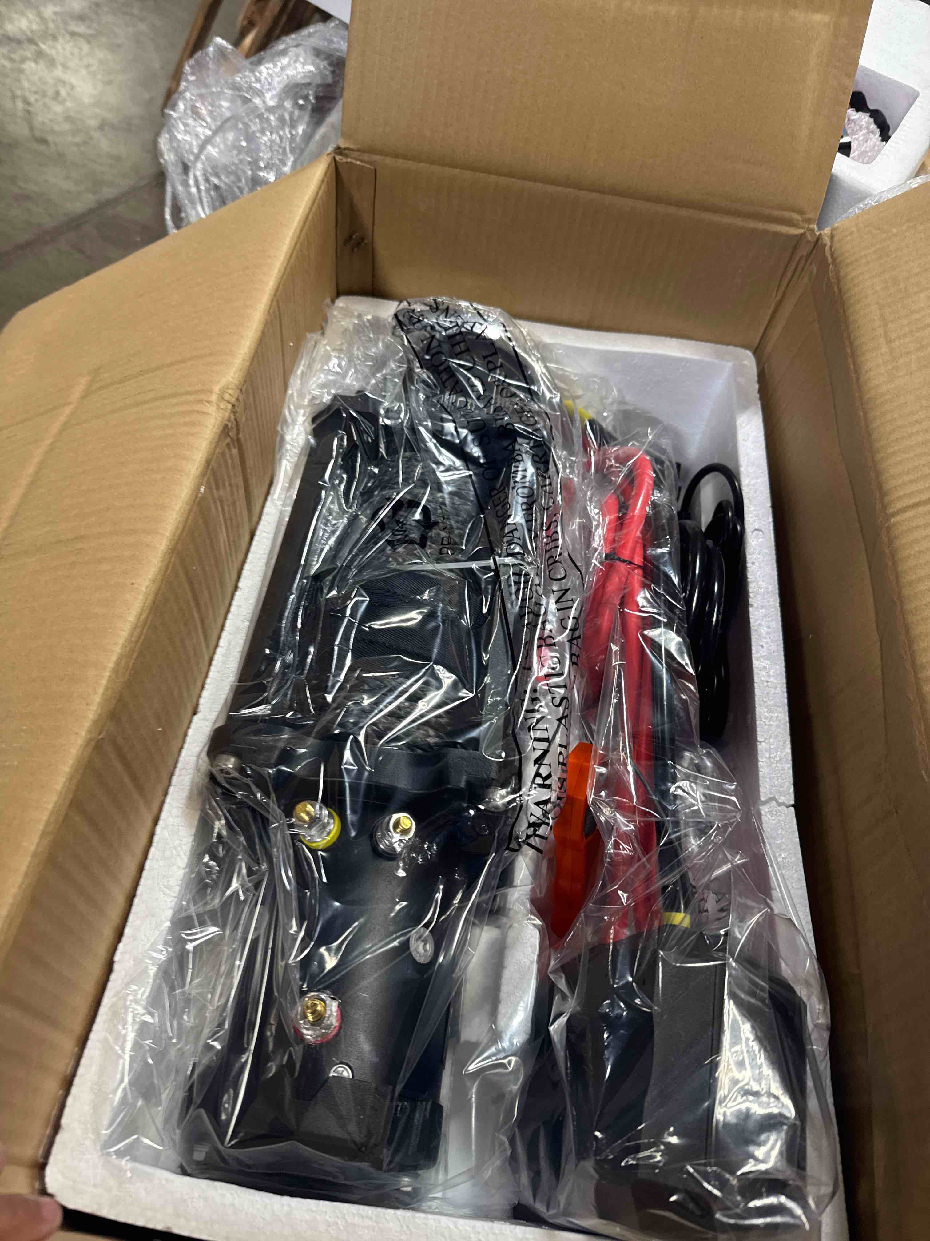 Condition photo showing New/Like New for rugcel winch 13500lb waterproof electric truck winch 12v synthetic black rope winch with hawse fairlead,wired handle and 2 wireless remote,for trailer and wrangler in car lift 13500lb black rope