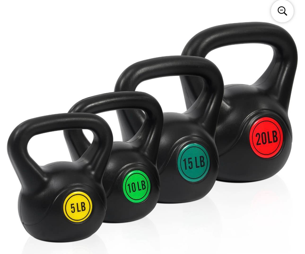 balancefrom wide grip kettlebell exercise fitness weight set, 4-pieces: 5lb, 10lb, 15lb and 20lb kettlebells