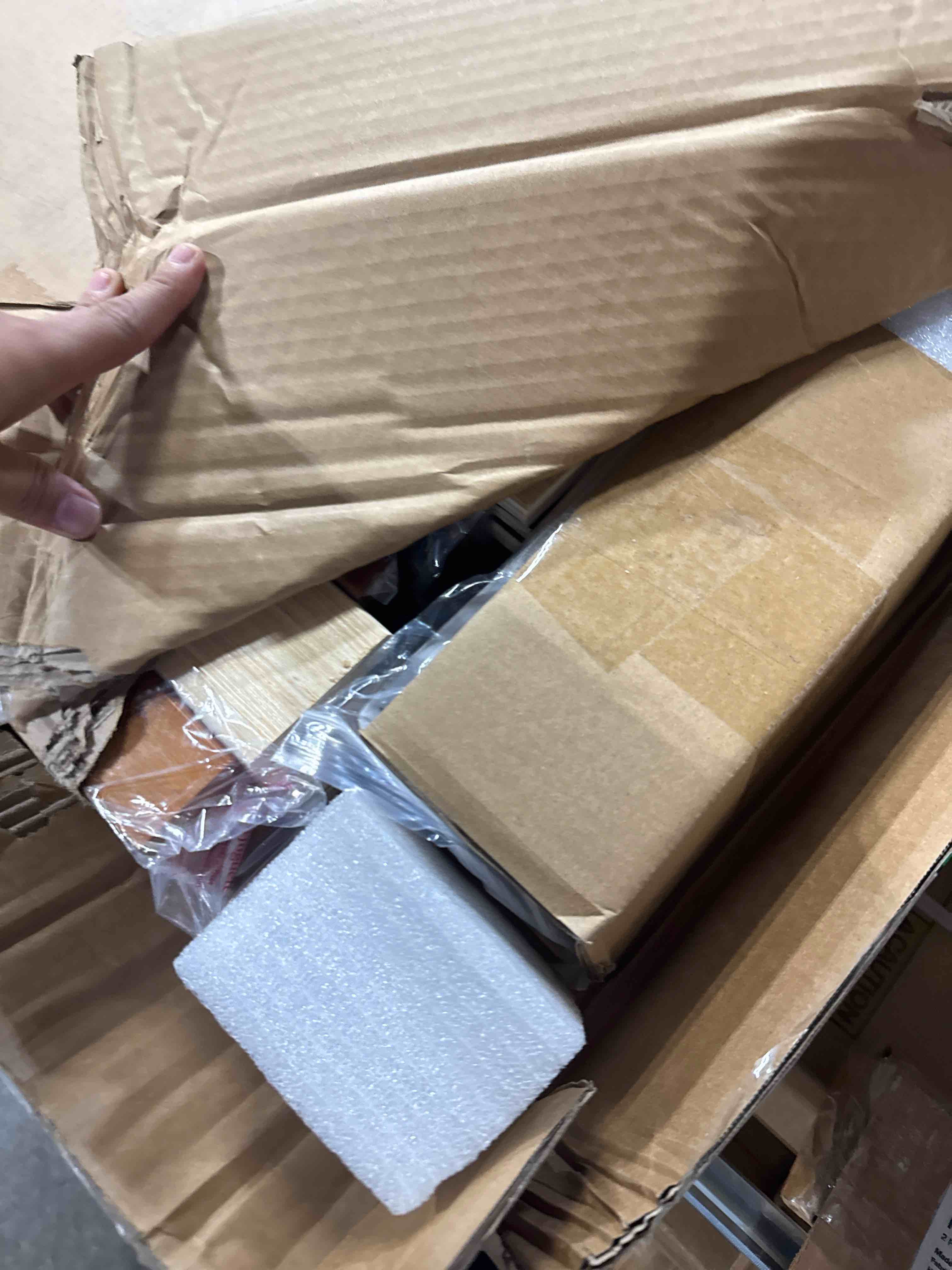 Condition photo showing New/Like New for zinus leah bamboo platform bed frame with headboard, no box spring needed, wood slat support, easy assembly, queen queen leah