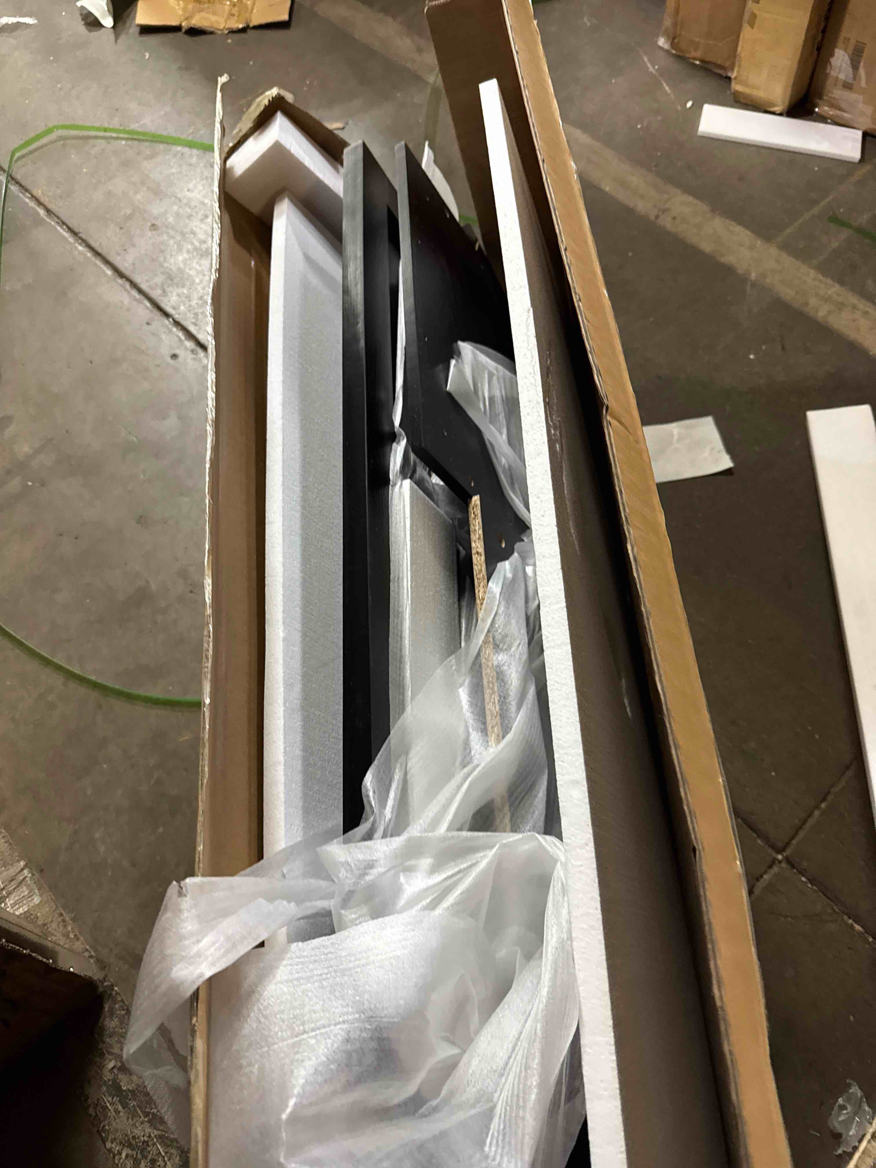 Condition photo showing Good Condition for garvee executive black desk ( incomplete box 1 of 2 only)