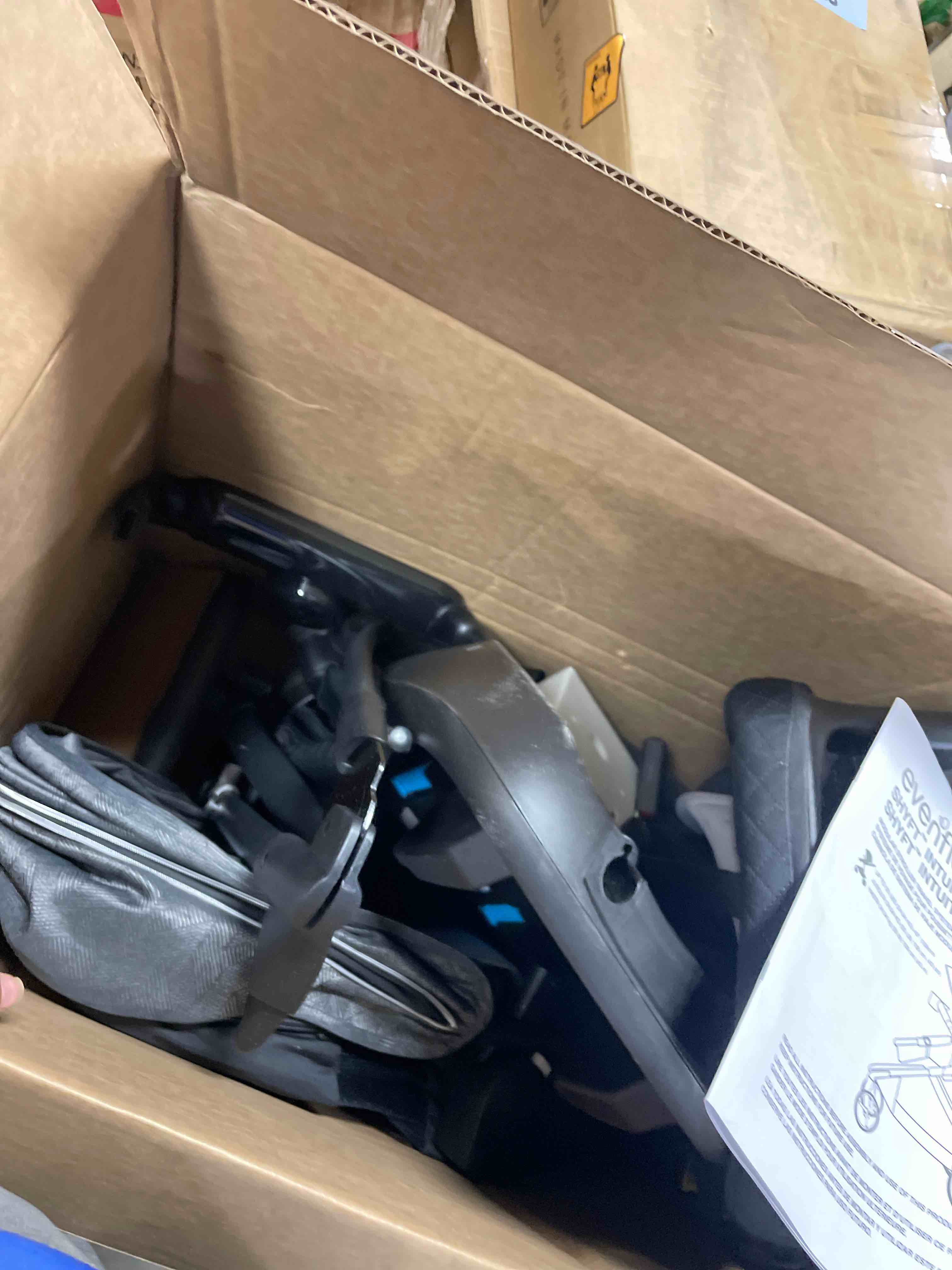 Condition photo showing Good Condition for evenflo shyft intuiti+ travel system featuring revolve180 litemax nxt preemie and infant car seat with sensorysoothe and green & gentle (jasper black)