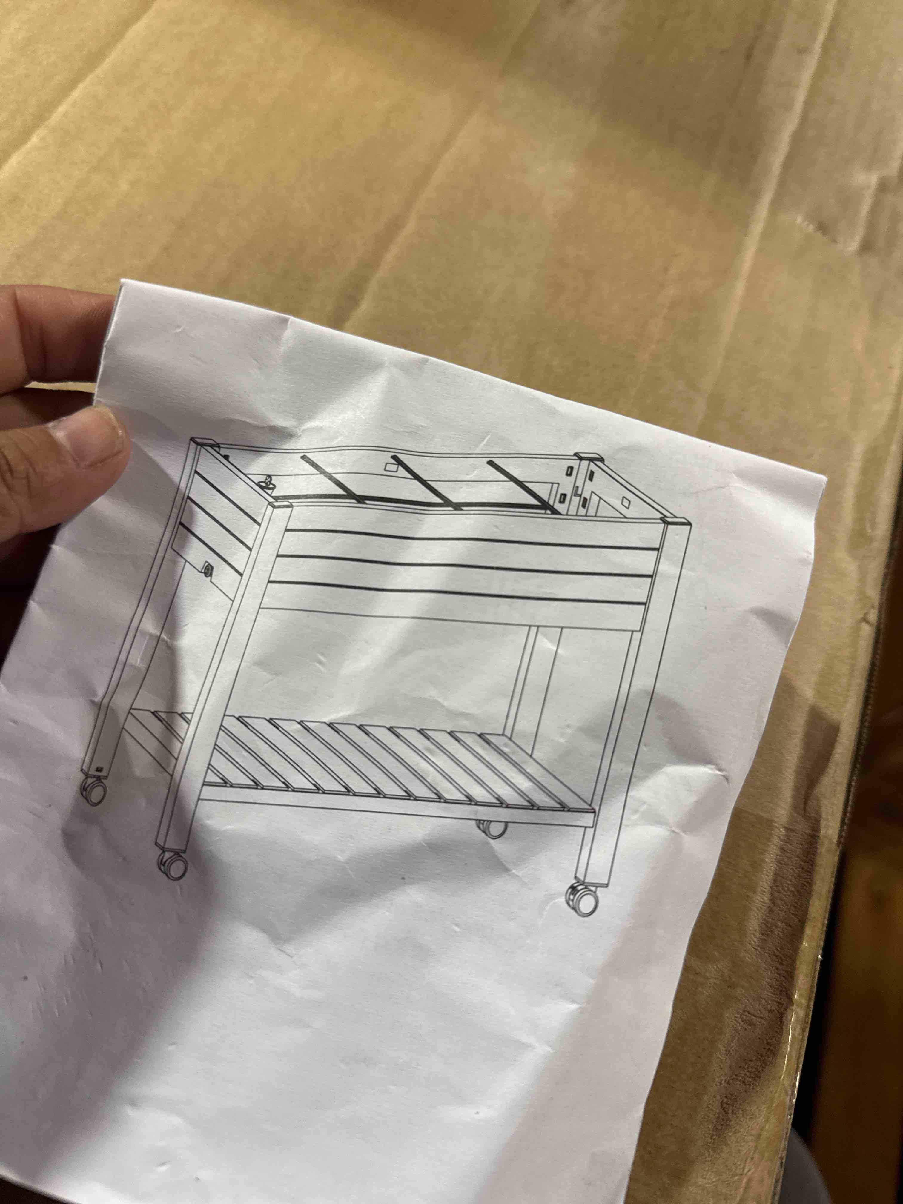 Condition photo showing New/Like New for durable resin raised garden bed with drainage holes & reinforced corners - lightweight flower boxes outdoor for vegetables, herbs, and patio garden enclosure system (ashen, 43.31*17.72*33.66)