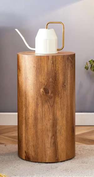 Patterned Cylindrical Table - Multi-Functional Furniture for Coffee, Dining, Work, and Writing in Various Interior Styles 