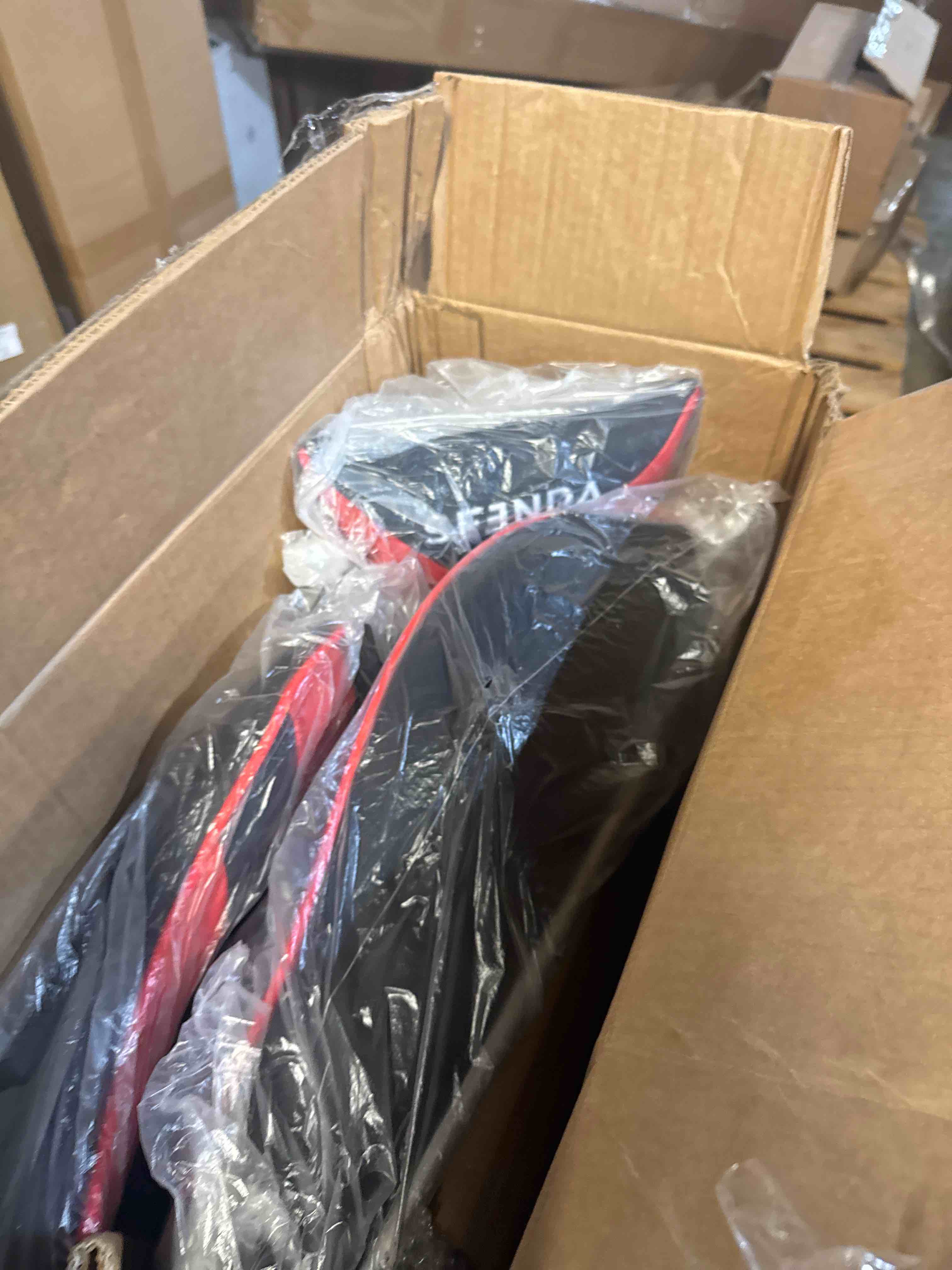 Condition photo showing New/Like New for high - back adjustable reclining ergonomic faux leather swiveling pc & racing gaming chair with footrest