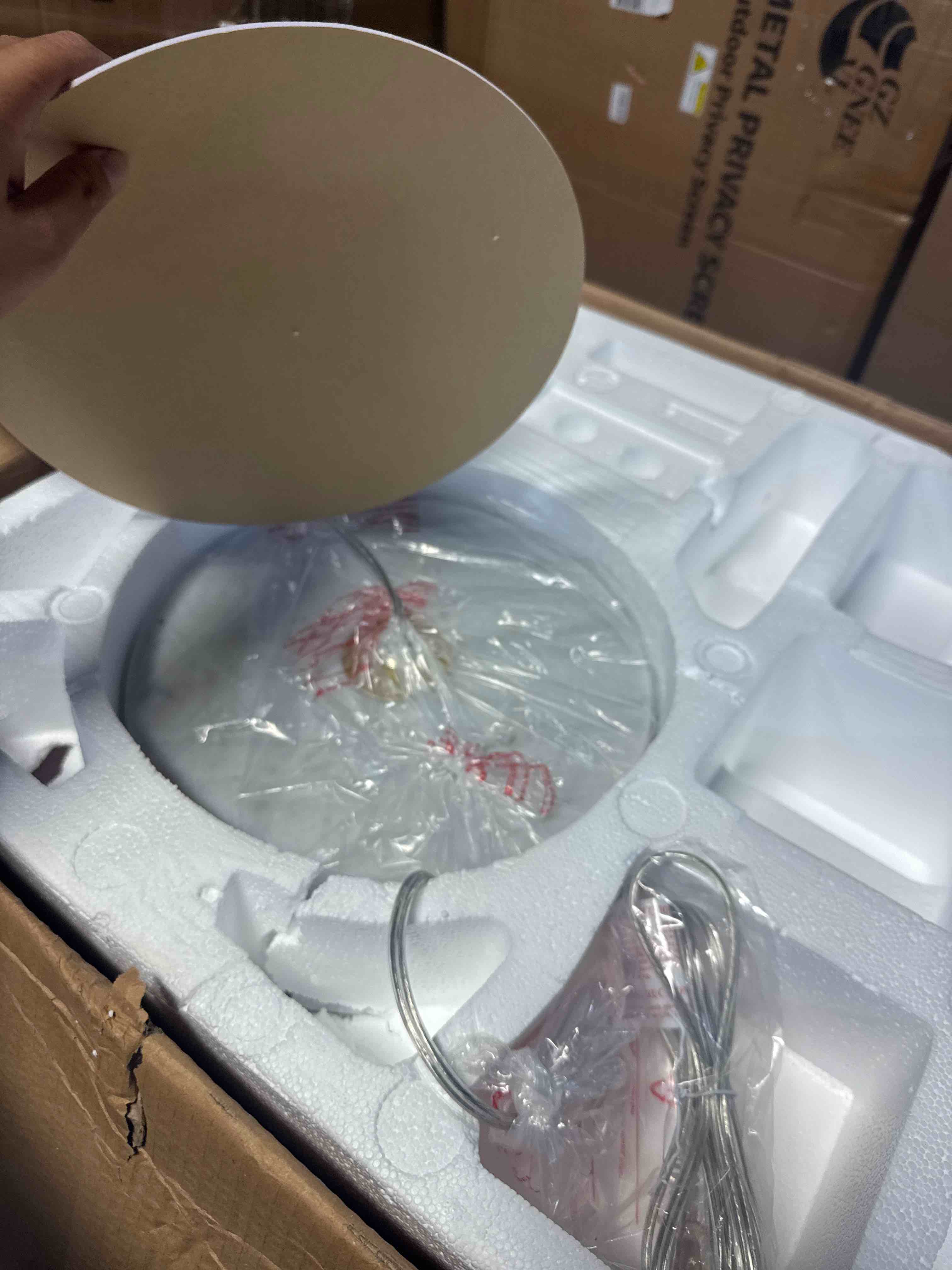 Condition photo showing New/Like New for eclipse 65.5 inch 40 watt brass floor lamp portable light