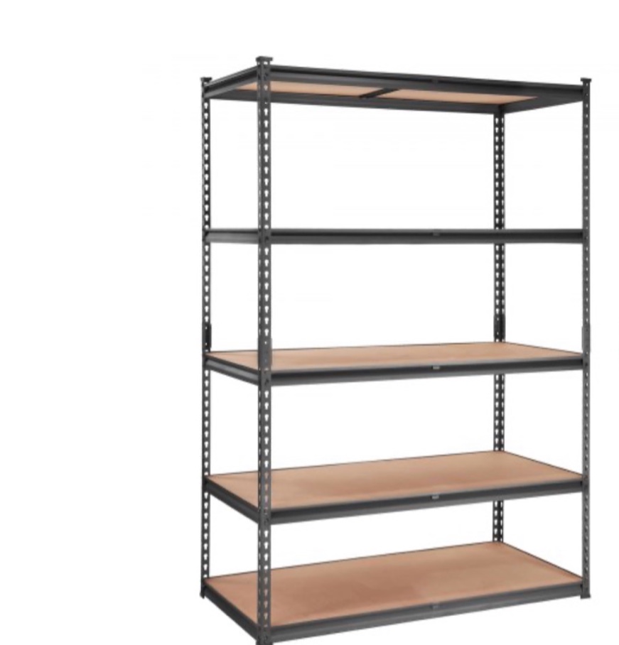 vevor storage shelving unit, 5-tier adjustable, 2000 lbs capacity, heavy duty garage shelves metal organizer utility rack, black, 48" l x 24" w x 72" h for kitchen pantry basement bathroom laundry