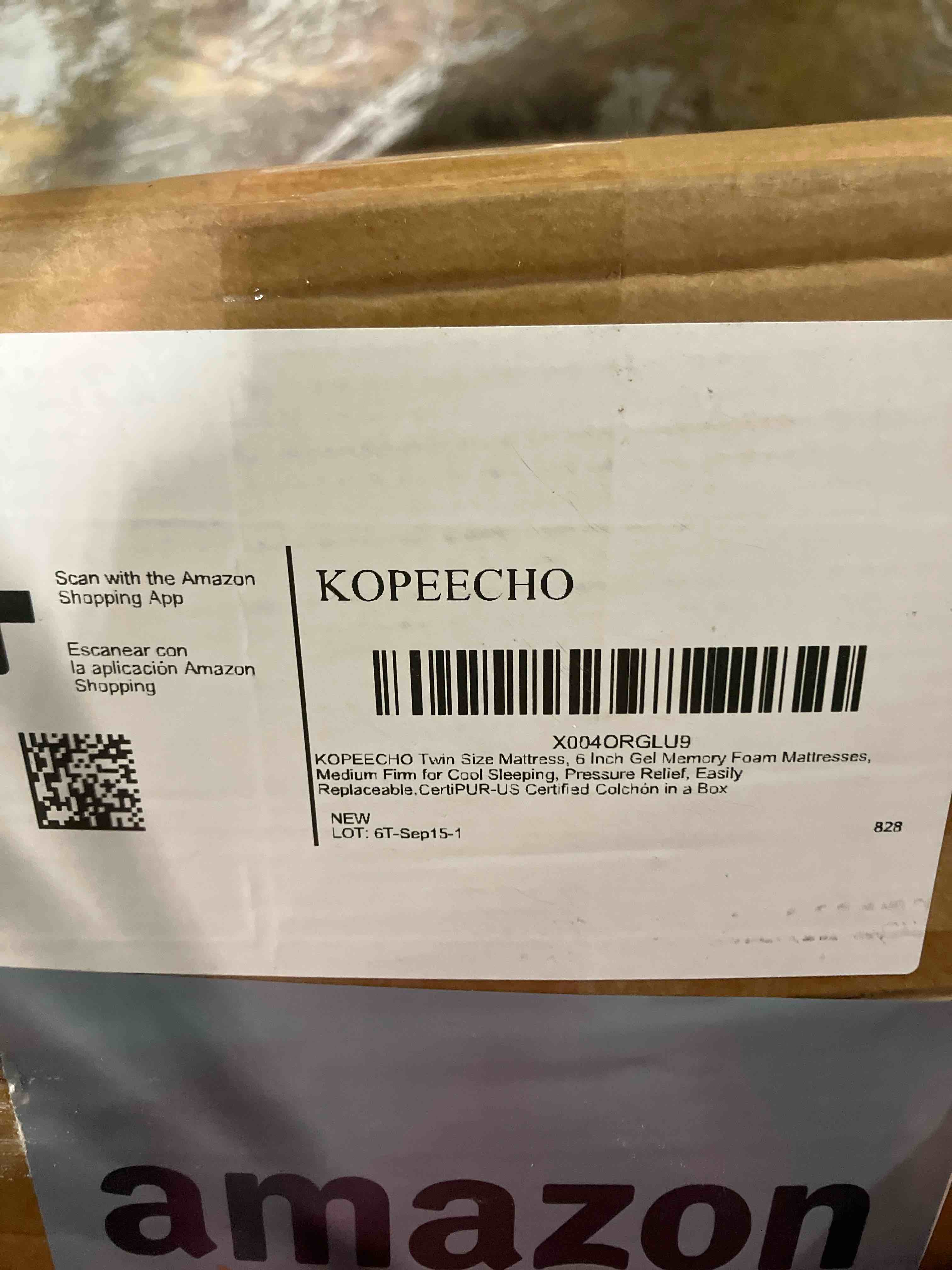 Condition photo showing New/Like New for Twin Size Mattress, 6 Inch Gel Memory Foam Mattresses, Medium Firm for Cool Sleeping, Pressure Relief, Easily Replaceable,CertiPUR-US Certified Colchón in a Box Twin 6 Inch