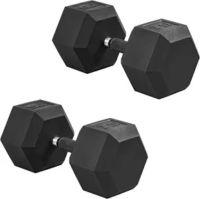set a 2 CAP 75 pound coated dumbbells with padded grip