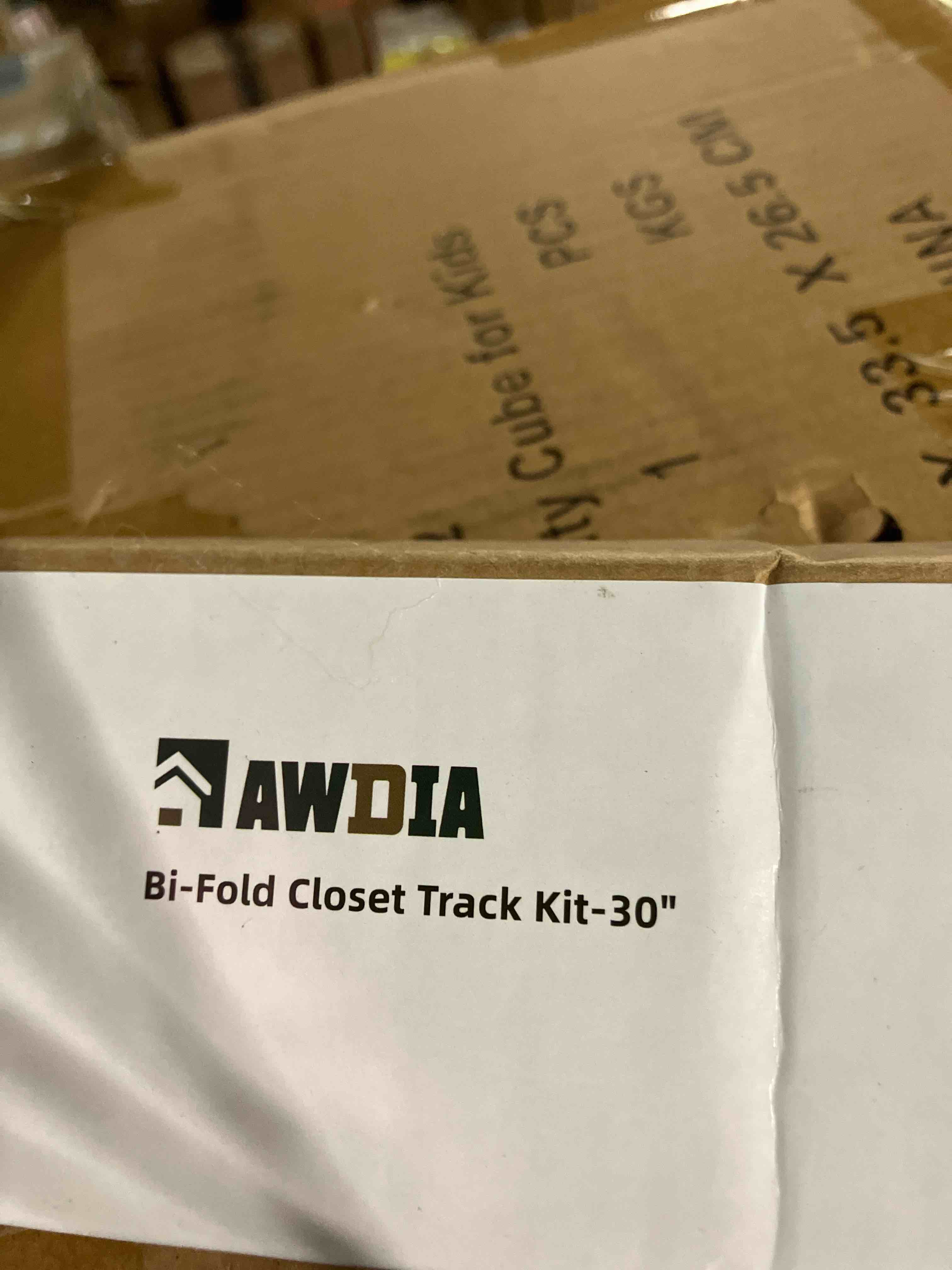 Condition photo showing New/Like New for Bifold Door Hardware Kit, 30-Inch Bi-fold Closet Door Track Kit Bifold Closet Door Hardware Kit Folding Door Hardware Repair Replacement Tool Kit 30 Inch Track