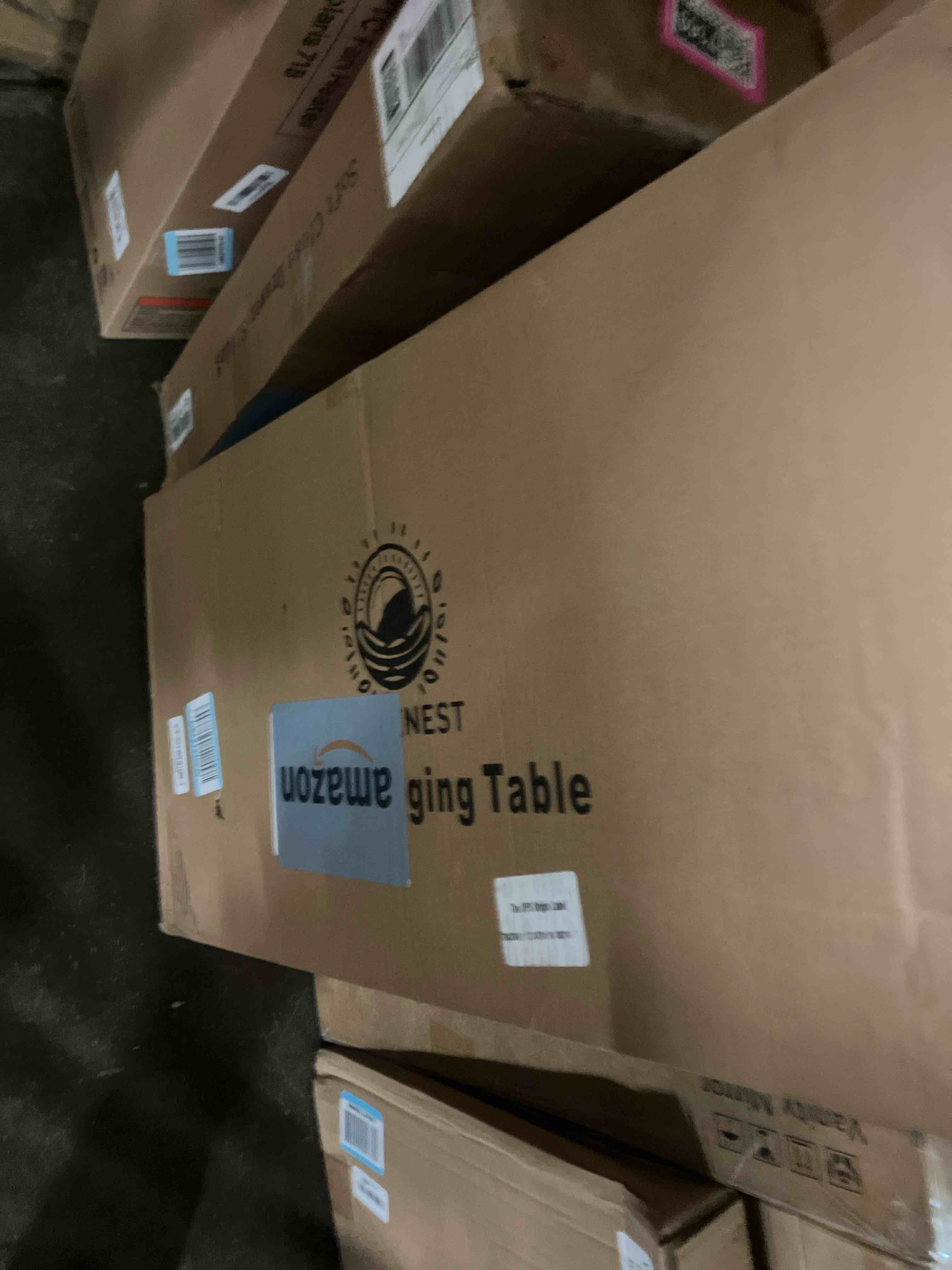 Condition photo showing New/Like New for Portable Baby Changing Station with Adjustable Height - Foldable Diaper Table with Wheels,Waterproof Pad, Safety Belt & Large Storage Racks, Ideal for Newborn and Infants (Light Grey)